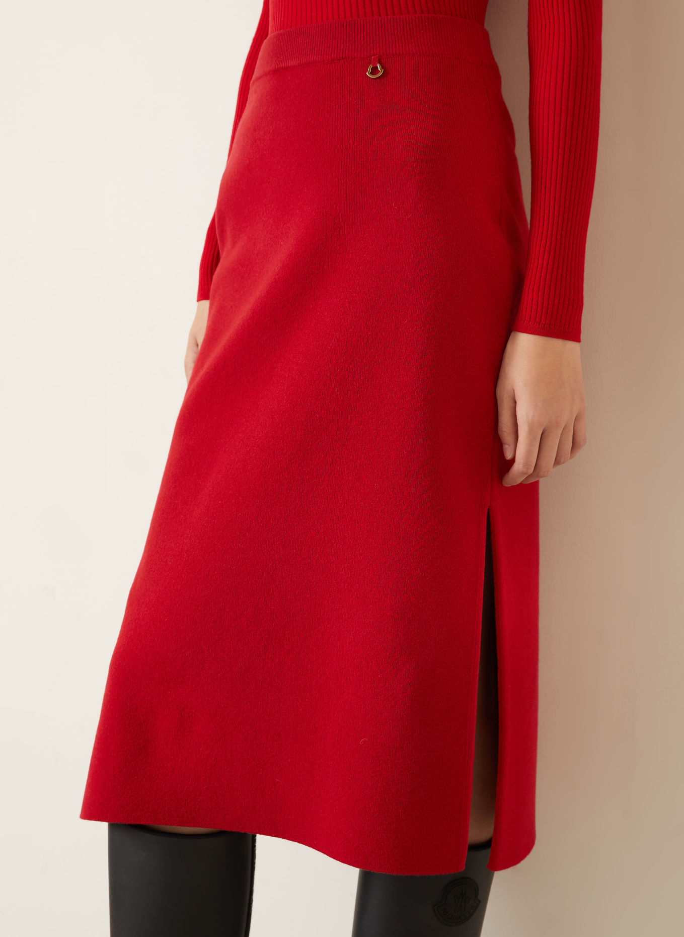 MONCLER Knit skirt: RED