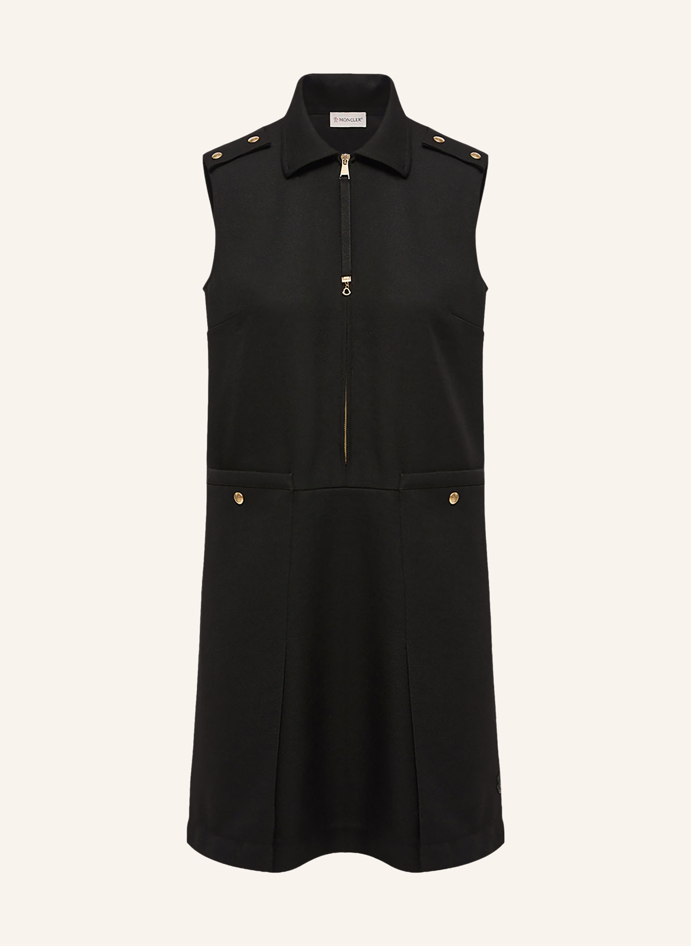 MONCLER Sheath dress: BLACK / GOLD