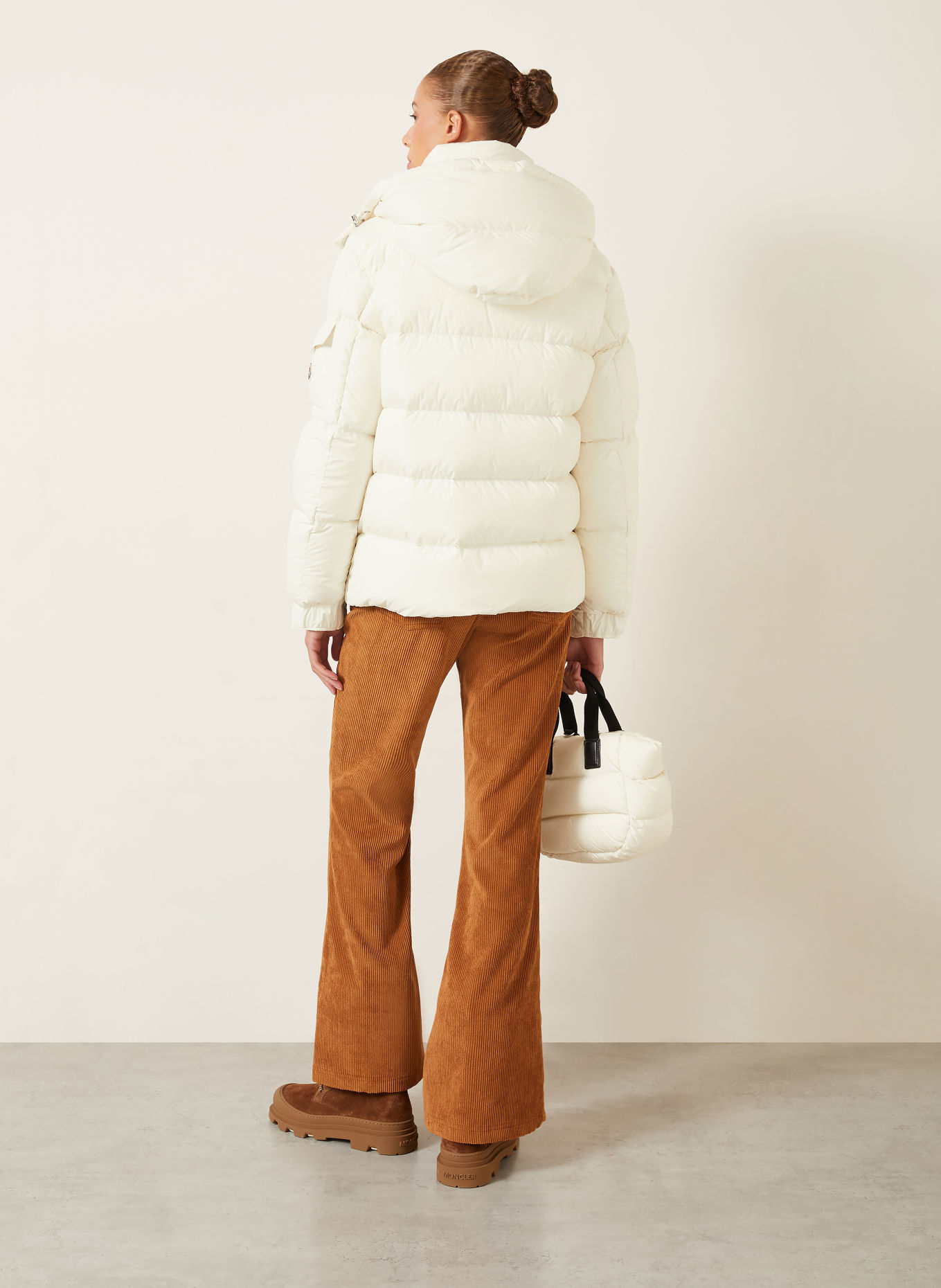MONCLER Daunenjacke MAYA 70 mit abnehmbarer Kapuze: ECRU