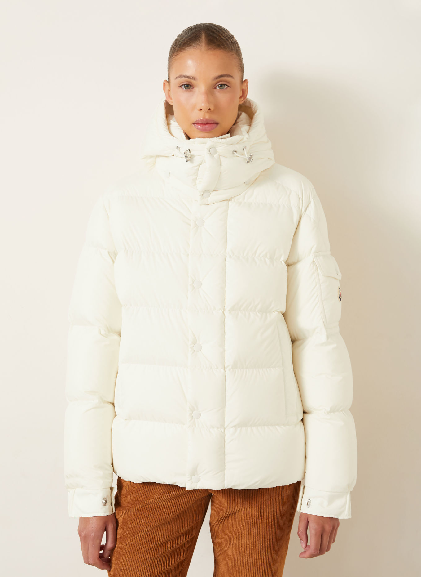 MONCLER Daunenjacke MAYA 70 mit abnehmbarer Kapuze: ECRU