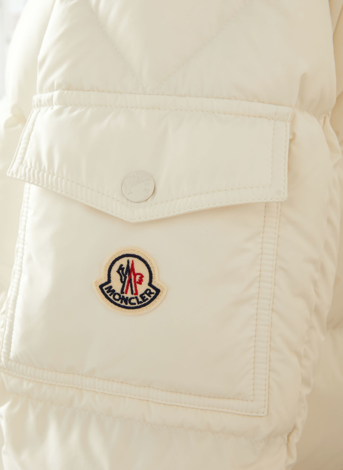 MONCLER Daunenjacke MAYA 70 mit abnehmbarer Kapuze: ECRU