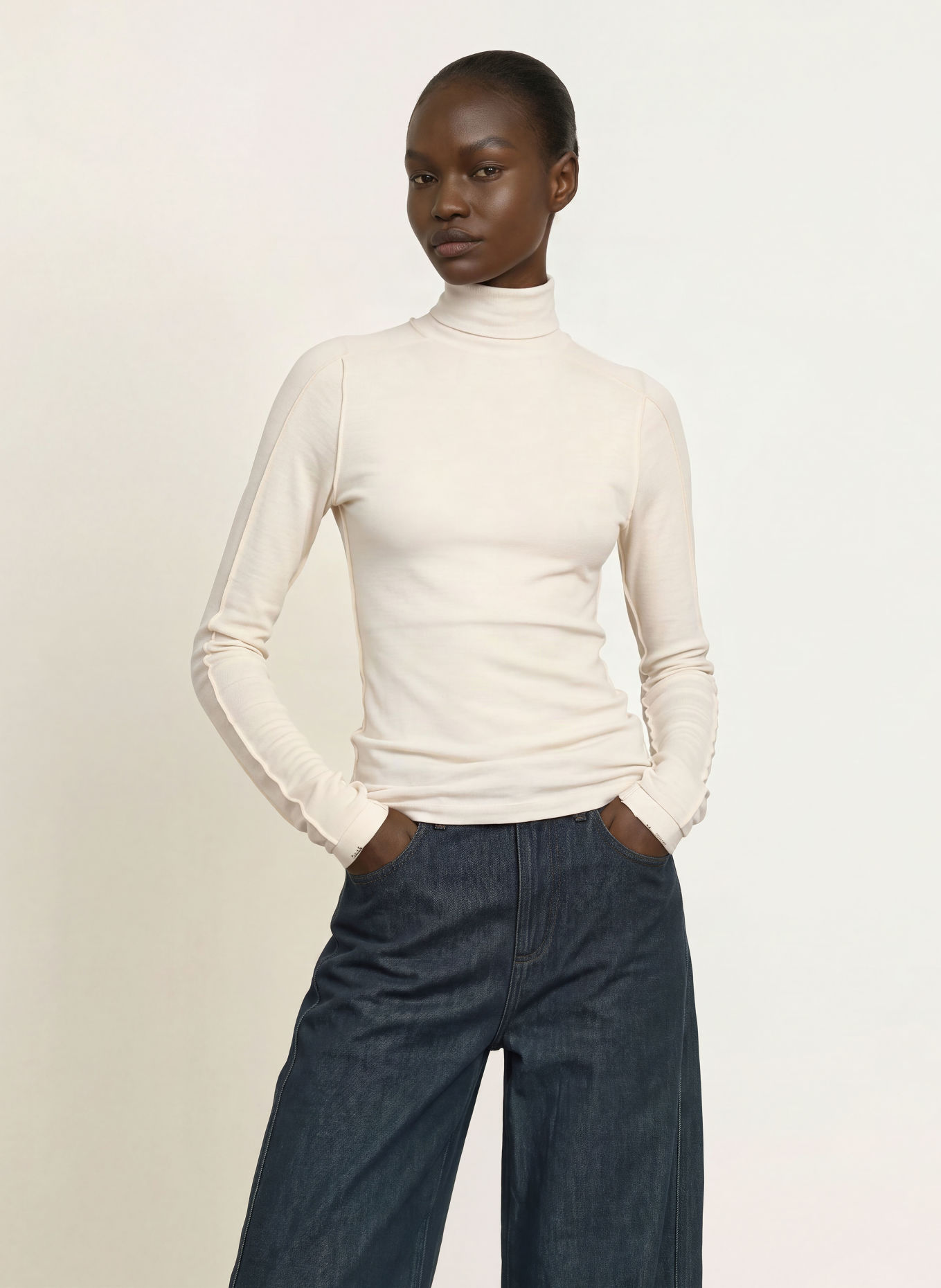 soeur Rollkragenshirt LOIS: ECRU