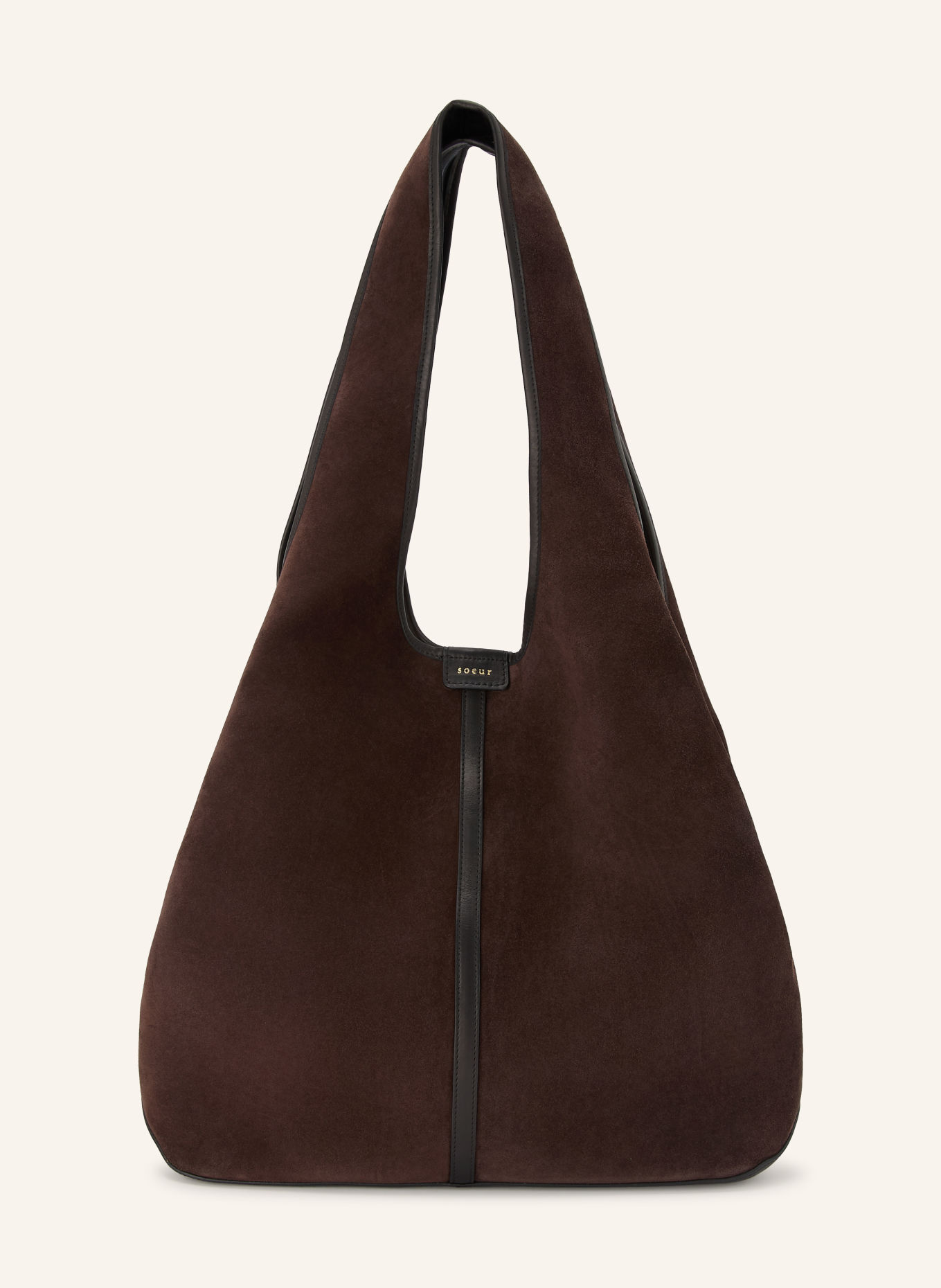 soeur Sac épaule DOUCE: MARRON FONCÉ / OR