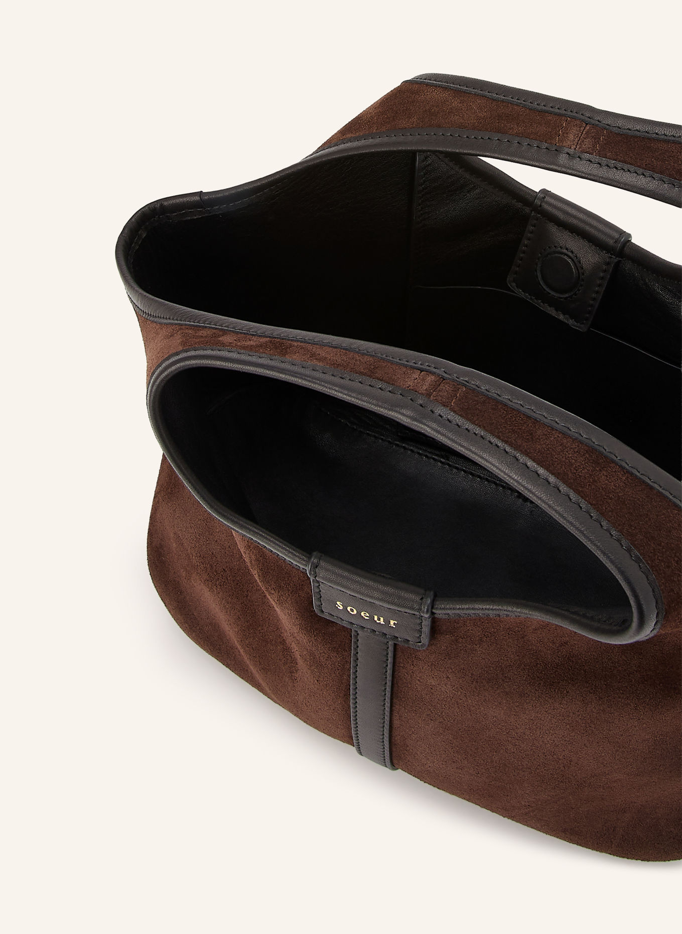 soeur Handtas DOUCE MINI: MARRON FONCÉ / ZWART