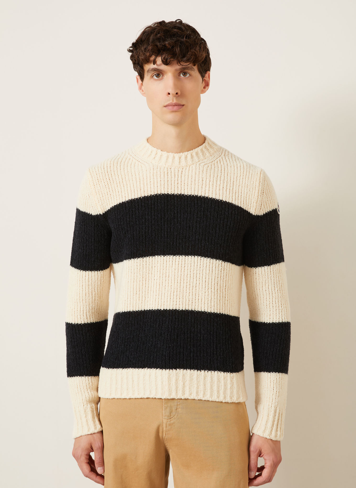 MONCLER Pull: CRÈME / NOIR