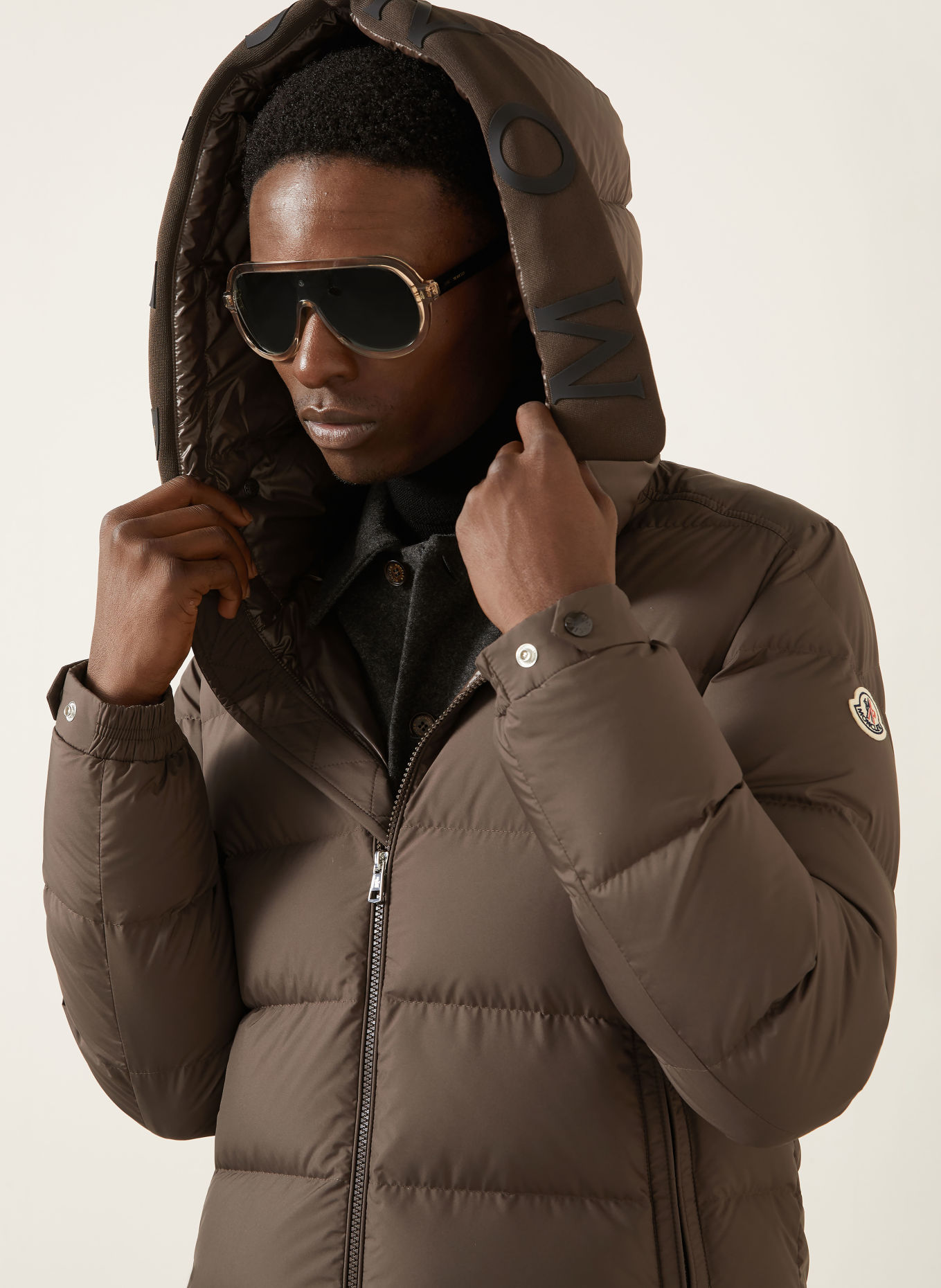 MONCLER ORVELLE Down Jacket: BROWN