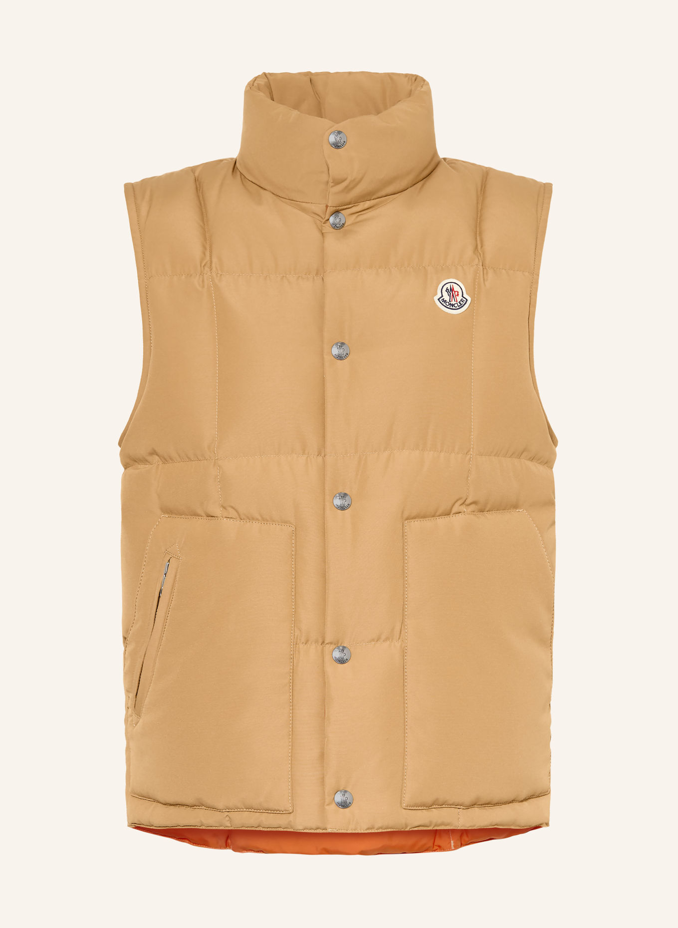MONCLER BRUMELUNE Down vest: BEIGE