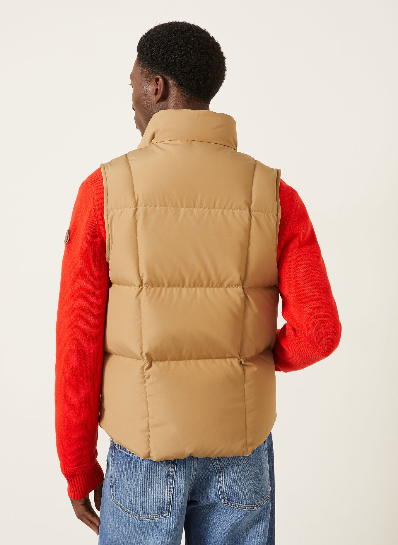 MONCLER BRUMELUNE Down vest: BEIGE