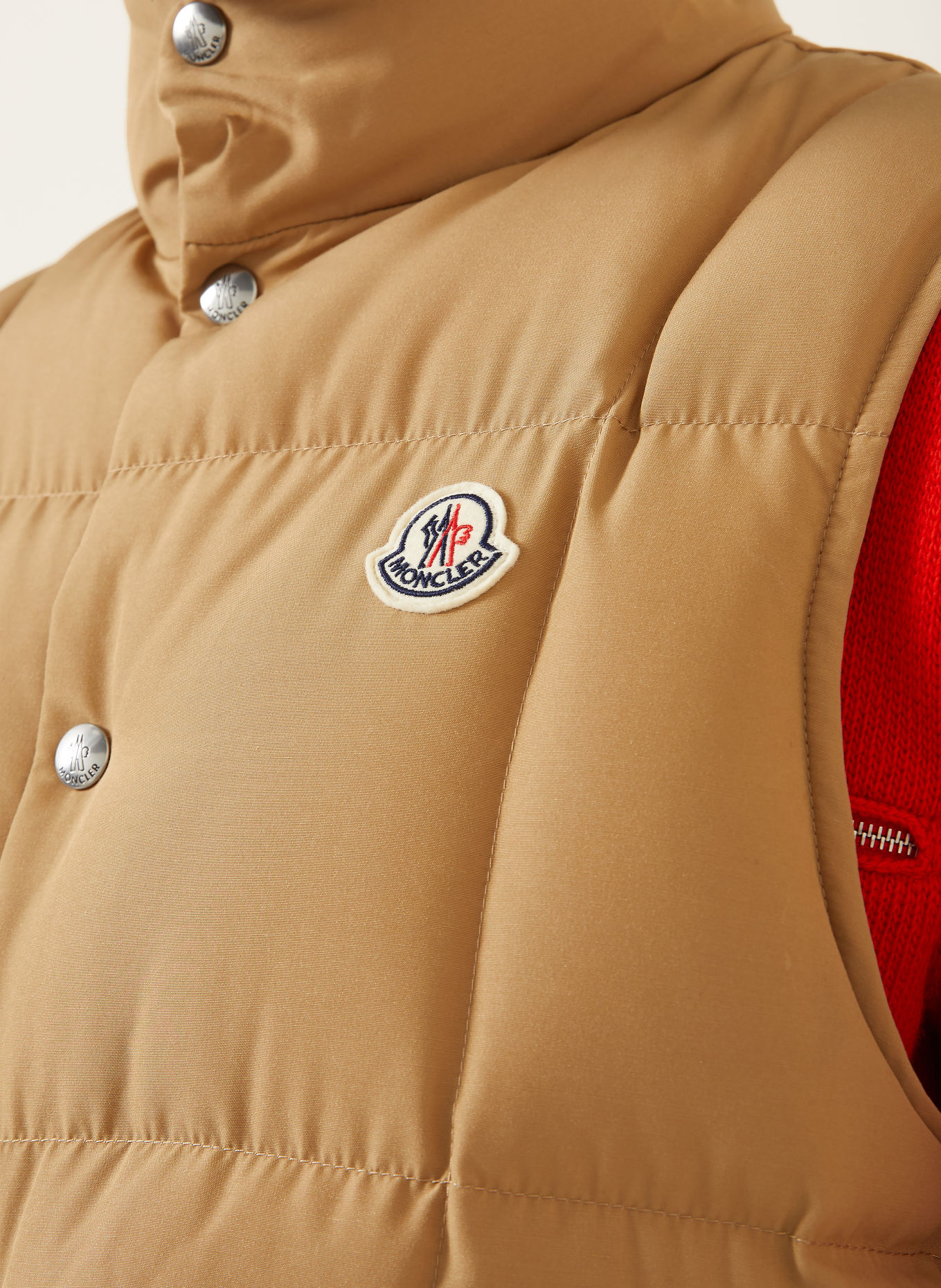 MONCLER BRUMELUNE Down vest: BEIGE
