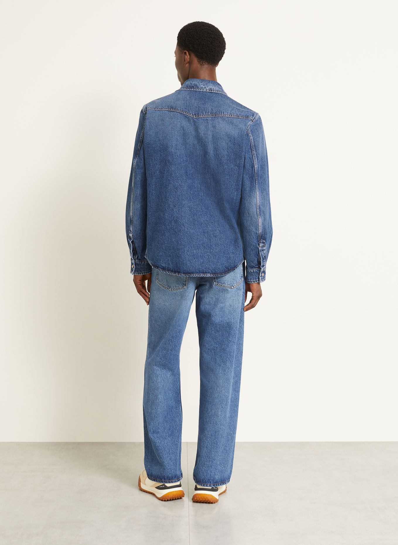 MONCLER Koszula dżinsowa o kroju slim fit: NIEBIESKI