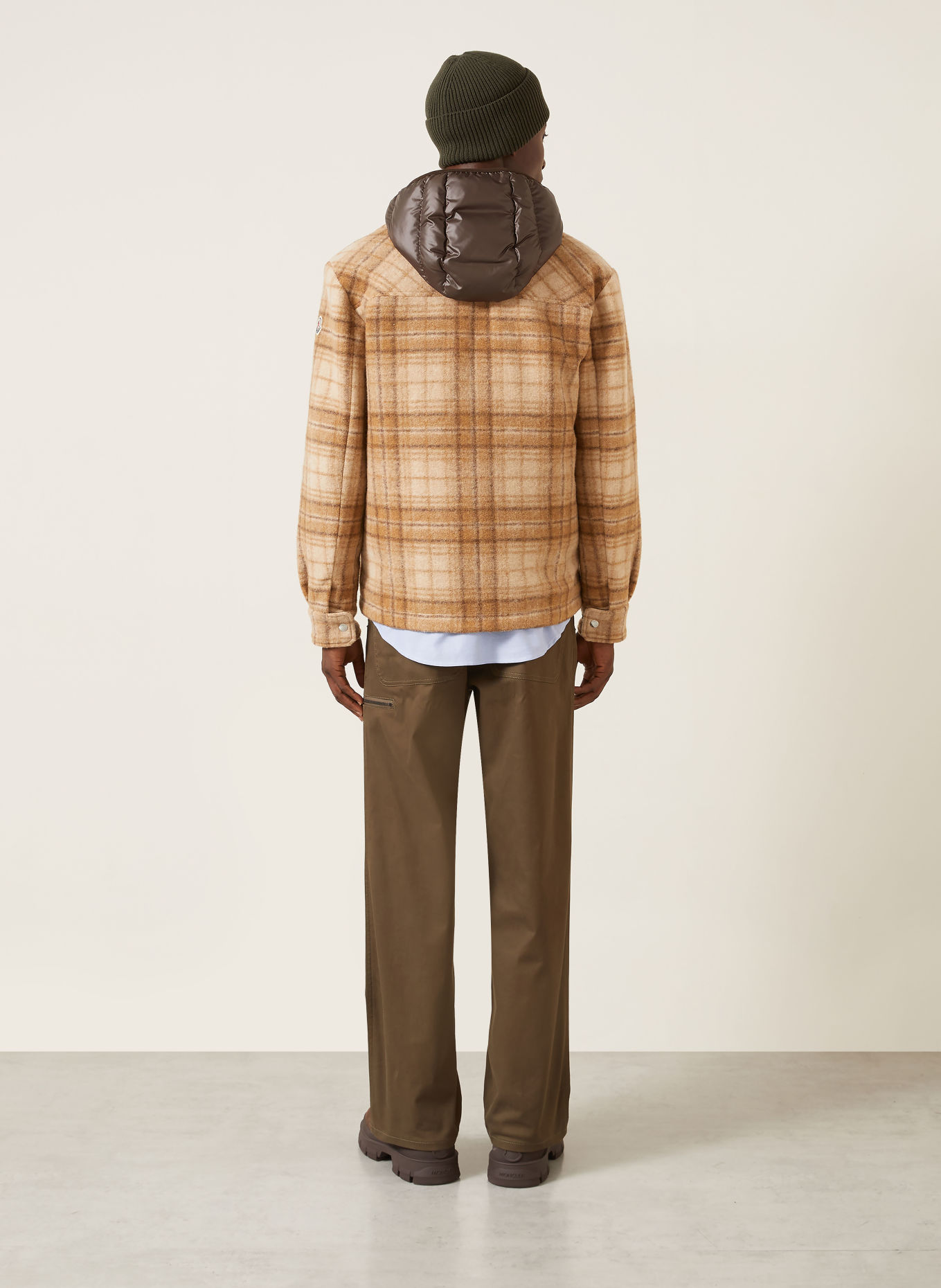 MONCLER NYVALIN 2-in-1 Down jacket: CAMEL / DARK BROWN / CREAM