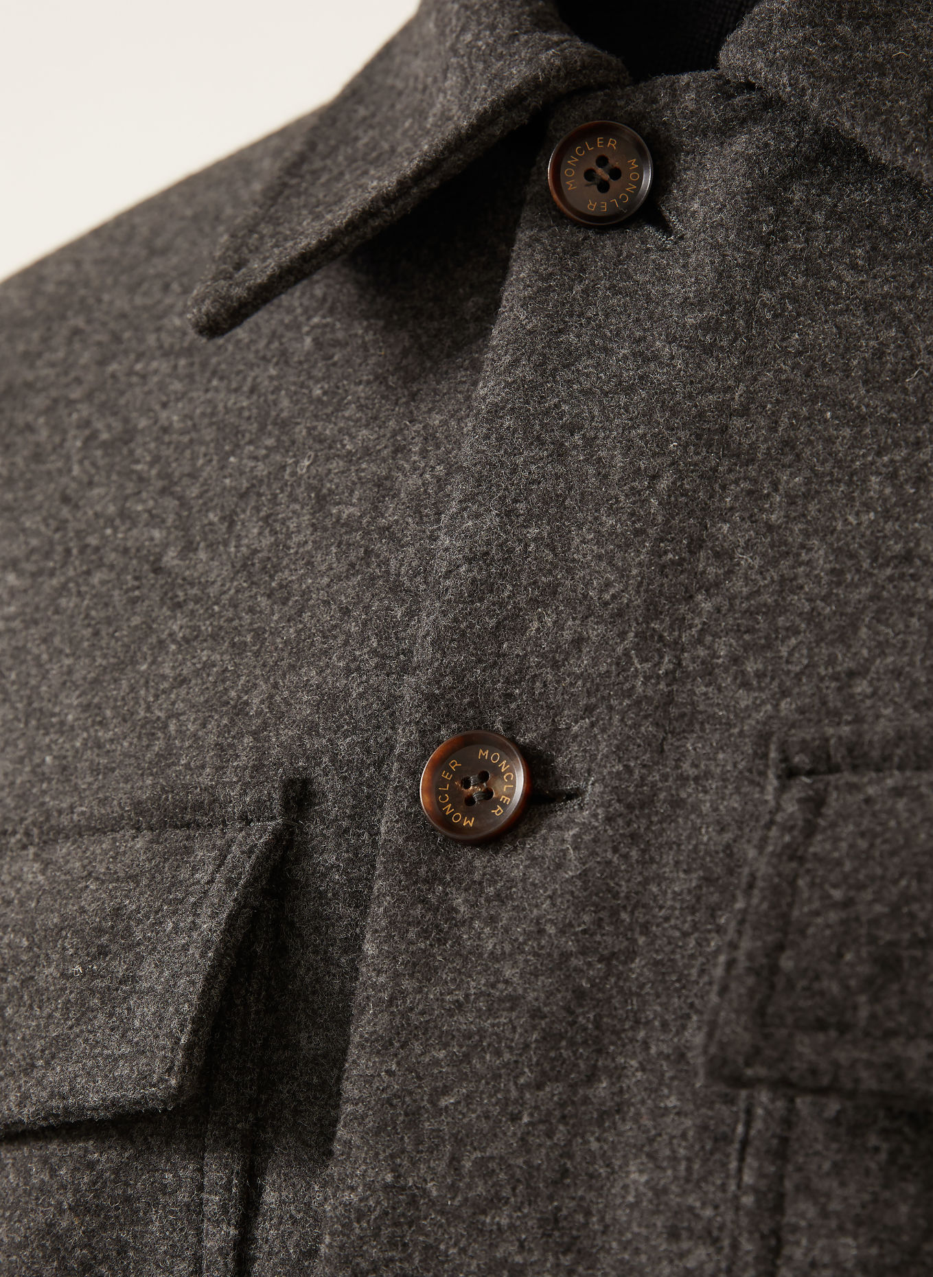 MONCLER Koszula flanelowa Comfort Fit: CZIEMNOSZARY