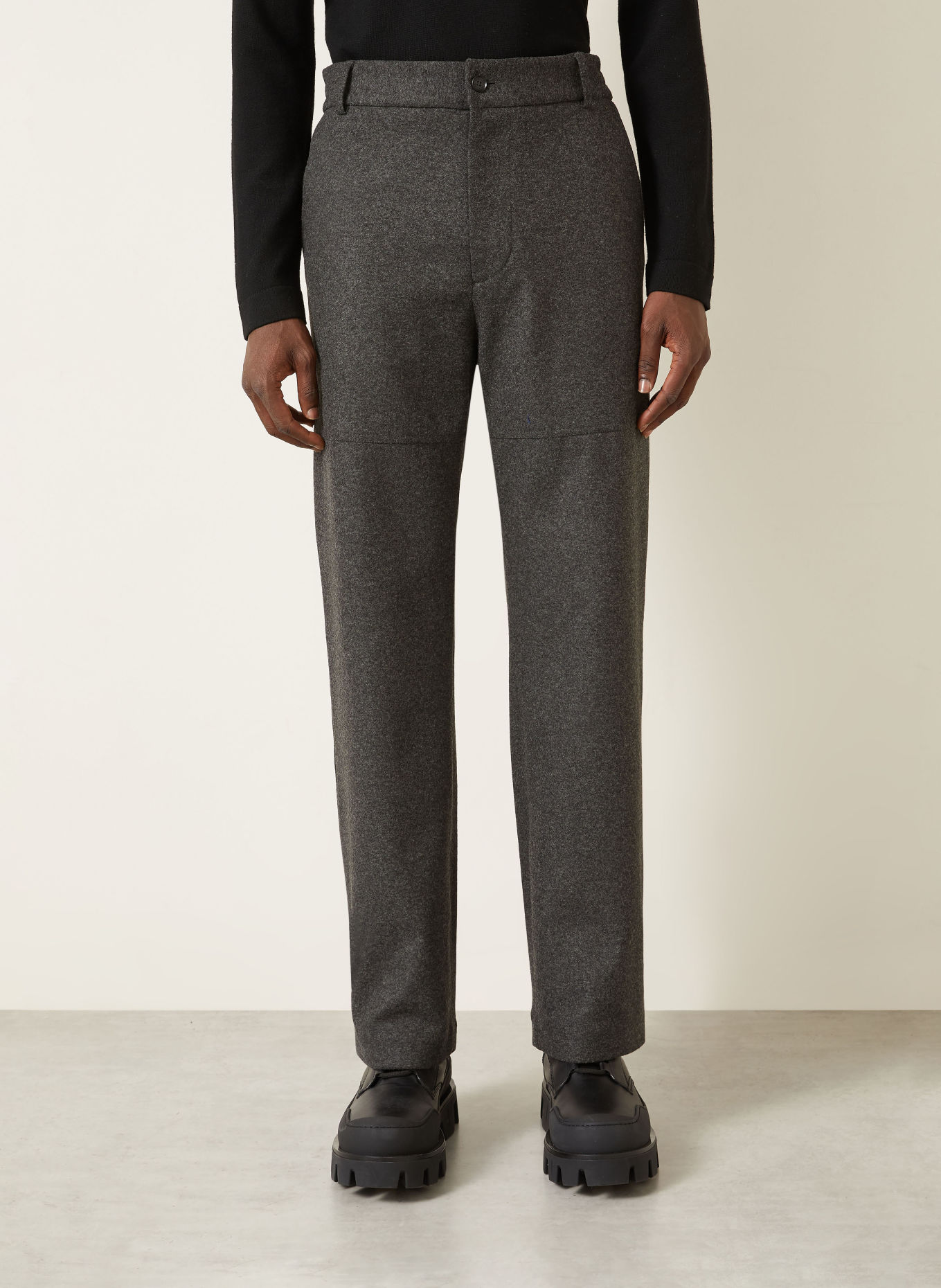 MONCLER Spodnie o kroju regular fit: CZIEMNOSZARY
