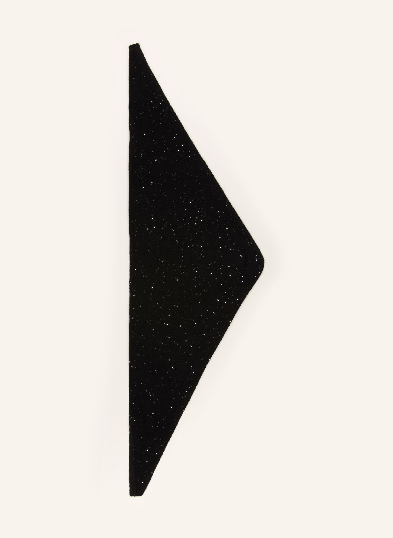 LUISA CERANO Foulard triangulaire à paillettes: NOIR