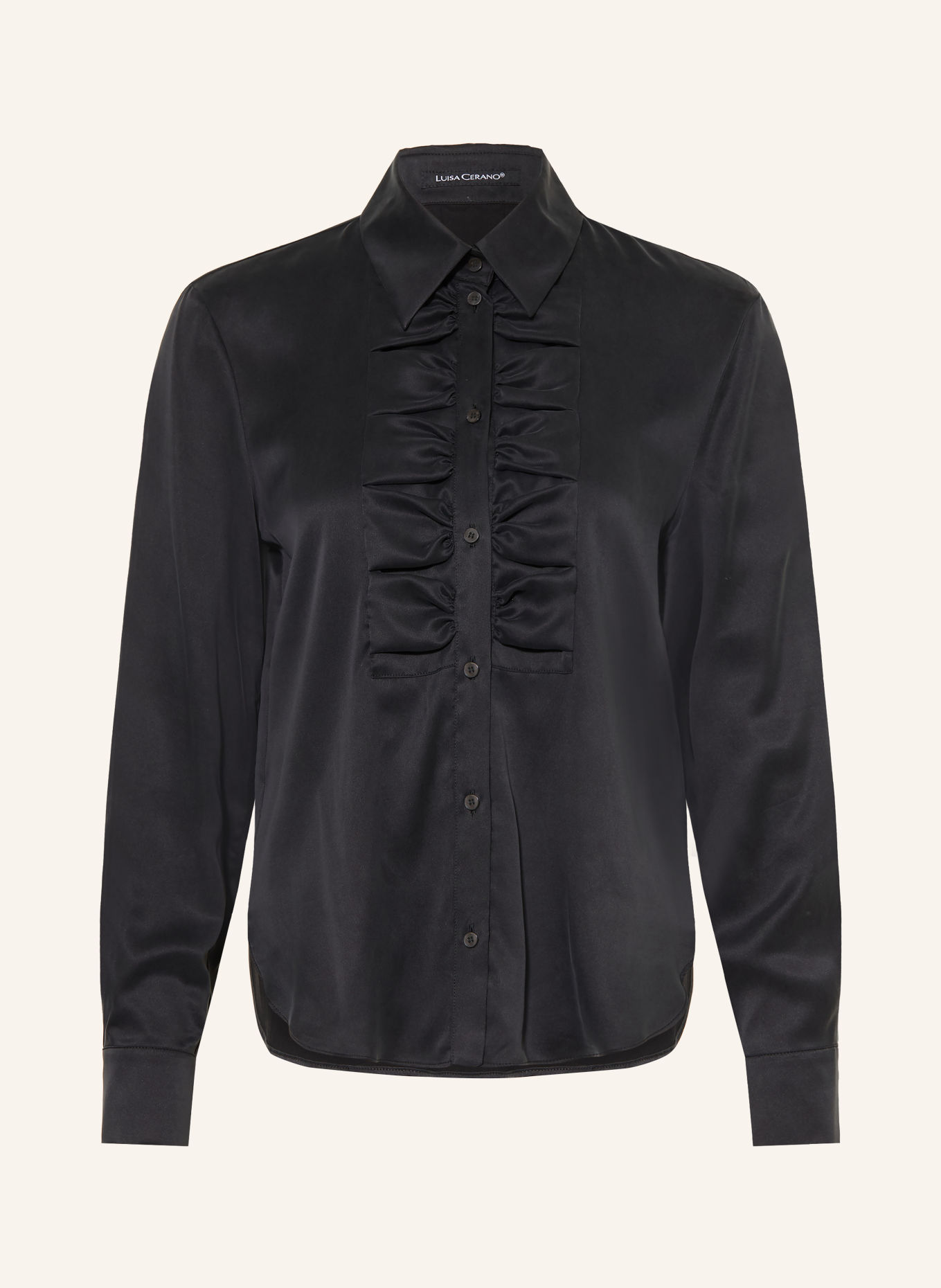 LUISA CERANO Overhemdblouse met zijde: ZWART