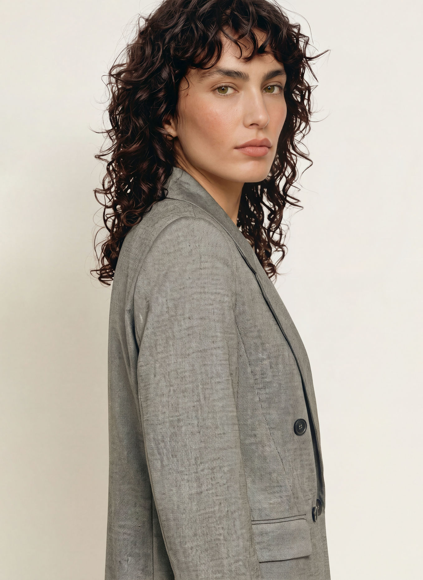DRYKORN Marynarka HADLOW z lnu: SZARY