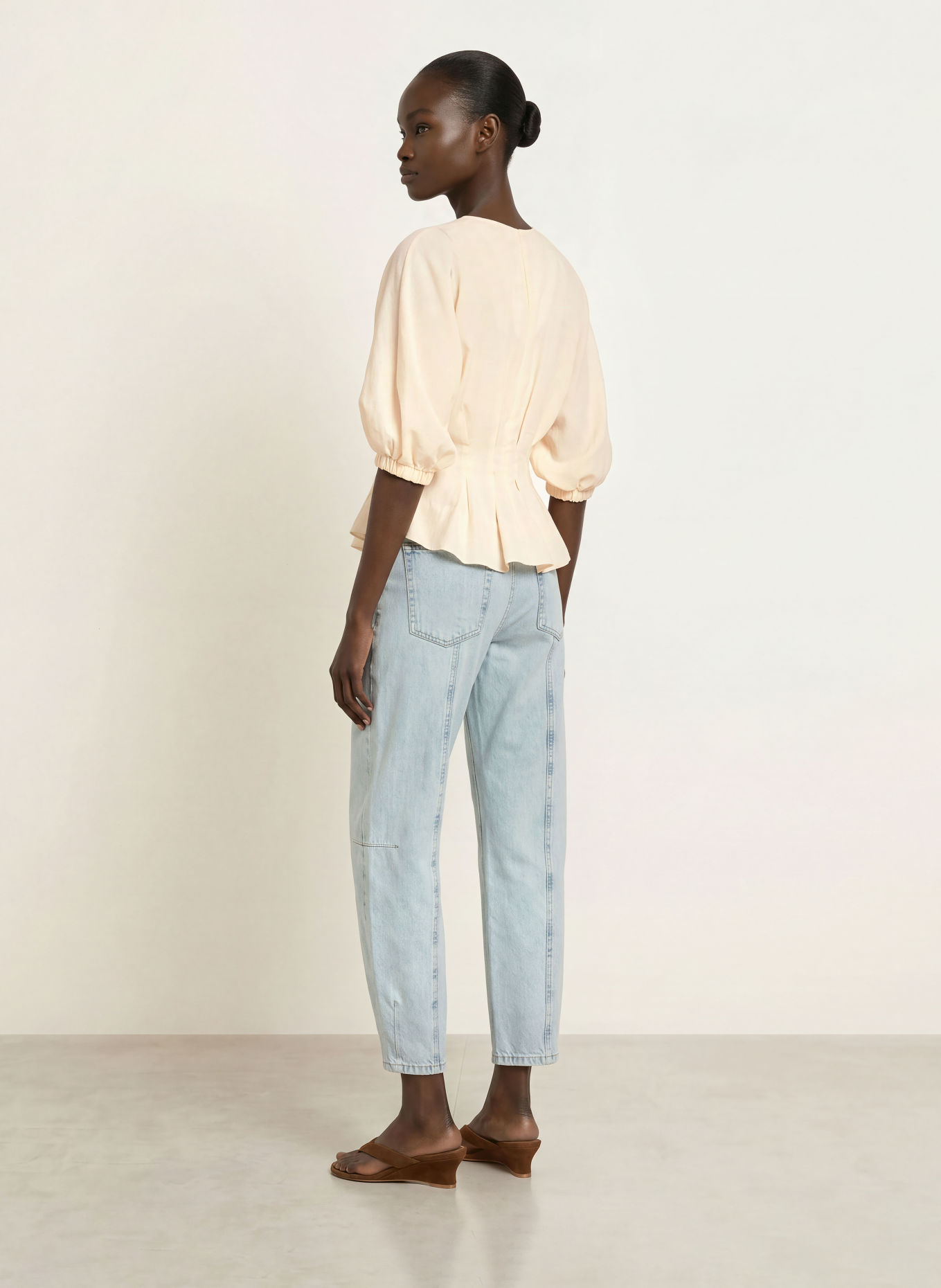 DRYKORN Blusenshirt JUNAIA mit 3/4-Arm: CREME