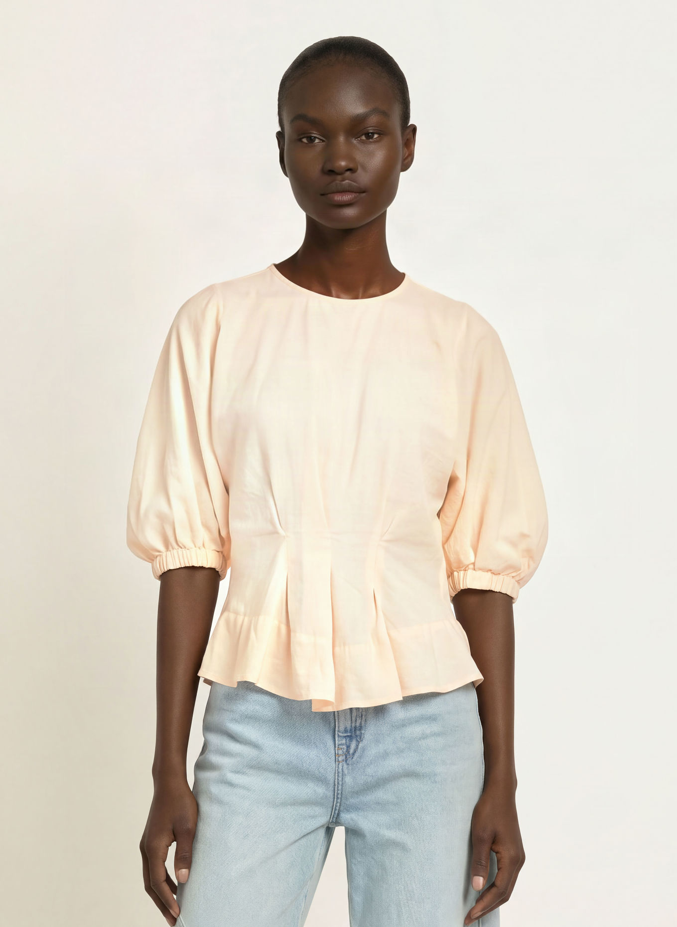 DRYKORN Blusenshirt JUNAIA mit 3/4-Arm: CREME