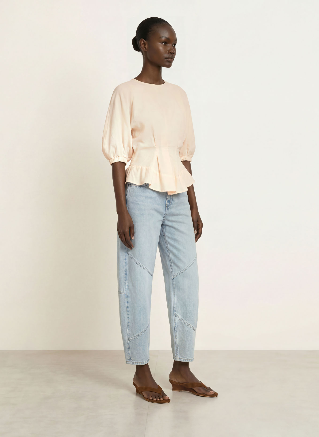 DRYKORN Blusenshirt JUNAIA mit 3/4-Arm: CREME