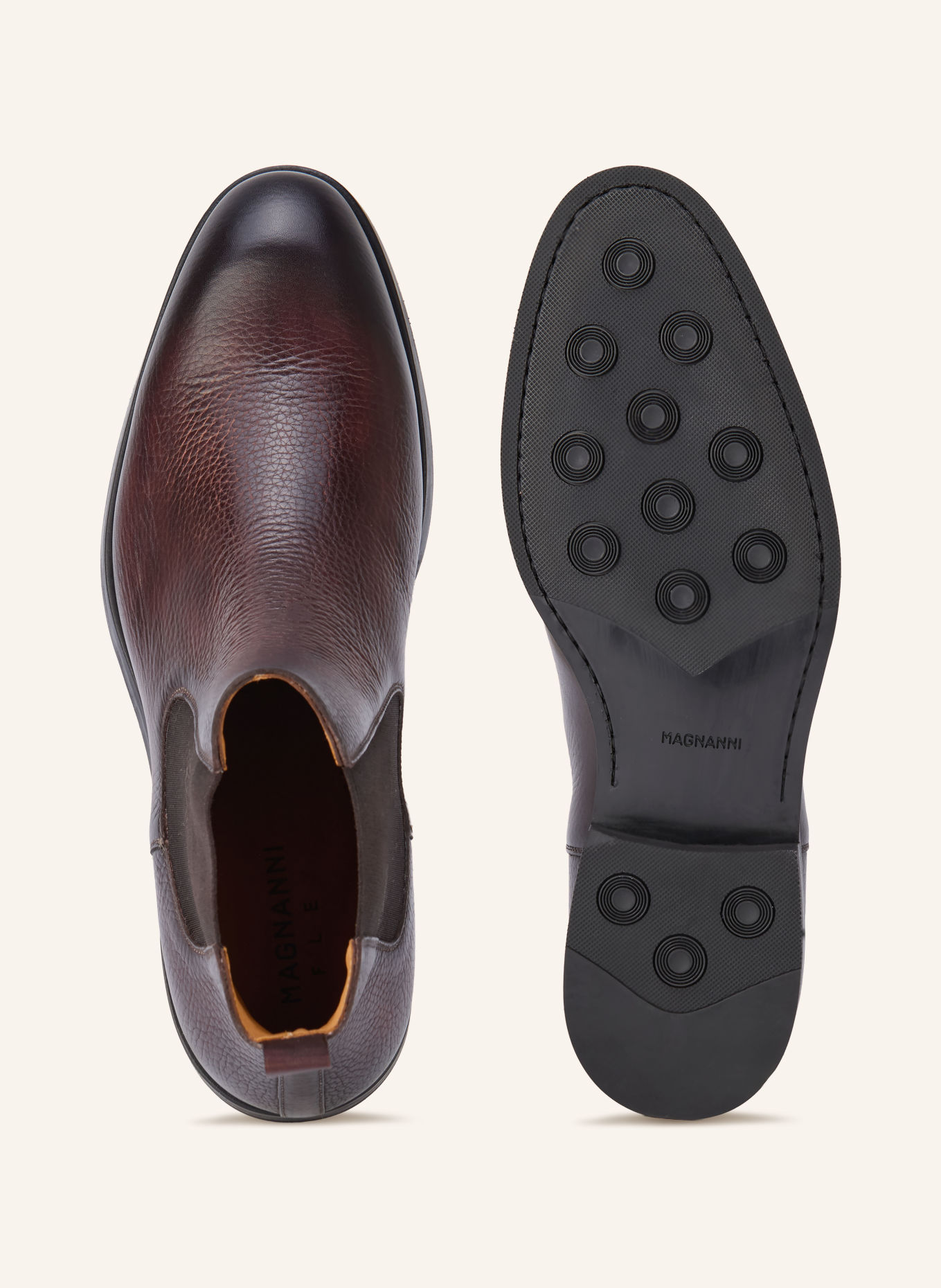 MAGNANNI Chelsea boots RUGOARCADE: TMAVĚ HNĚDÁ