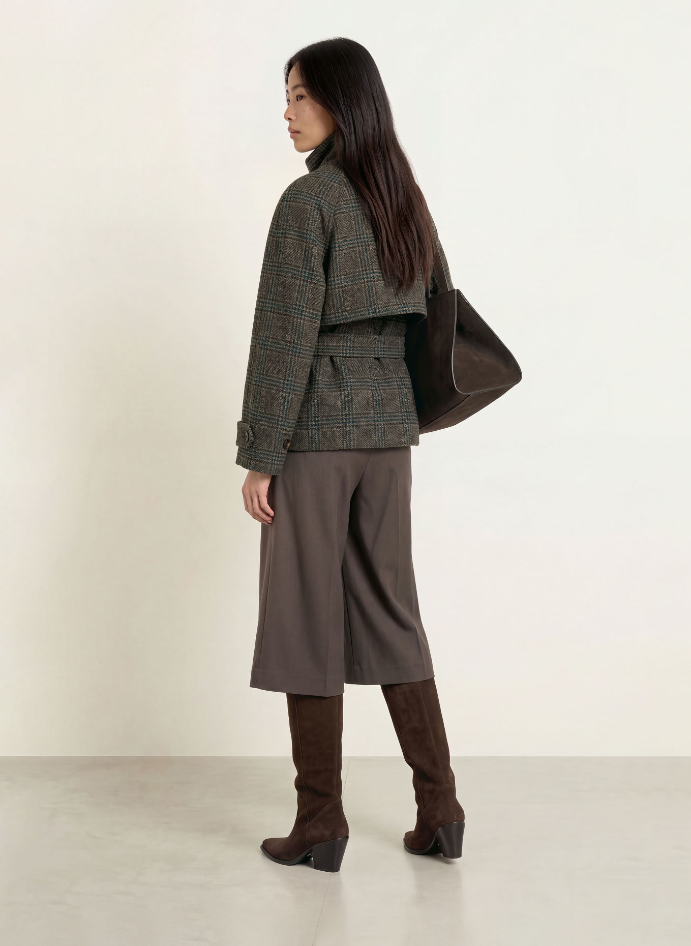 NEO NOIR MUNET-cabanjas van tweed: MARRON FONCÉ / LICHTBRUIN / PETROL