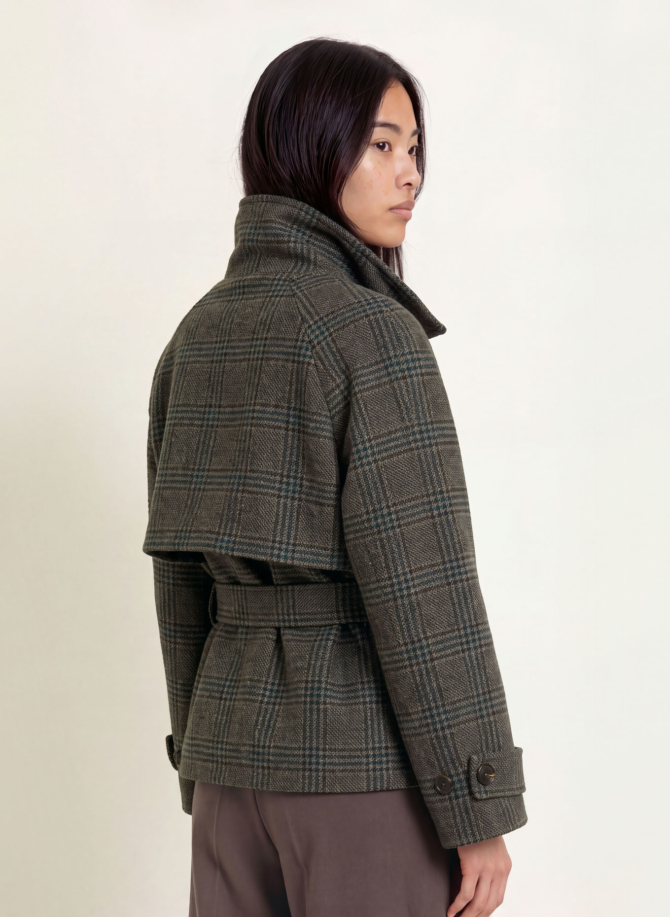 NEO NOIR MUNET-cabanjas van tweed: MARRON FONCÉ / LICHTBRUIN / PETROL