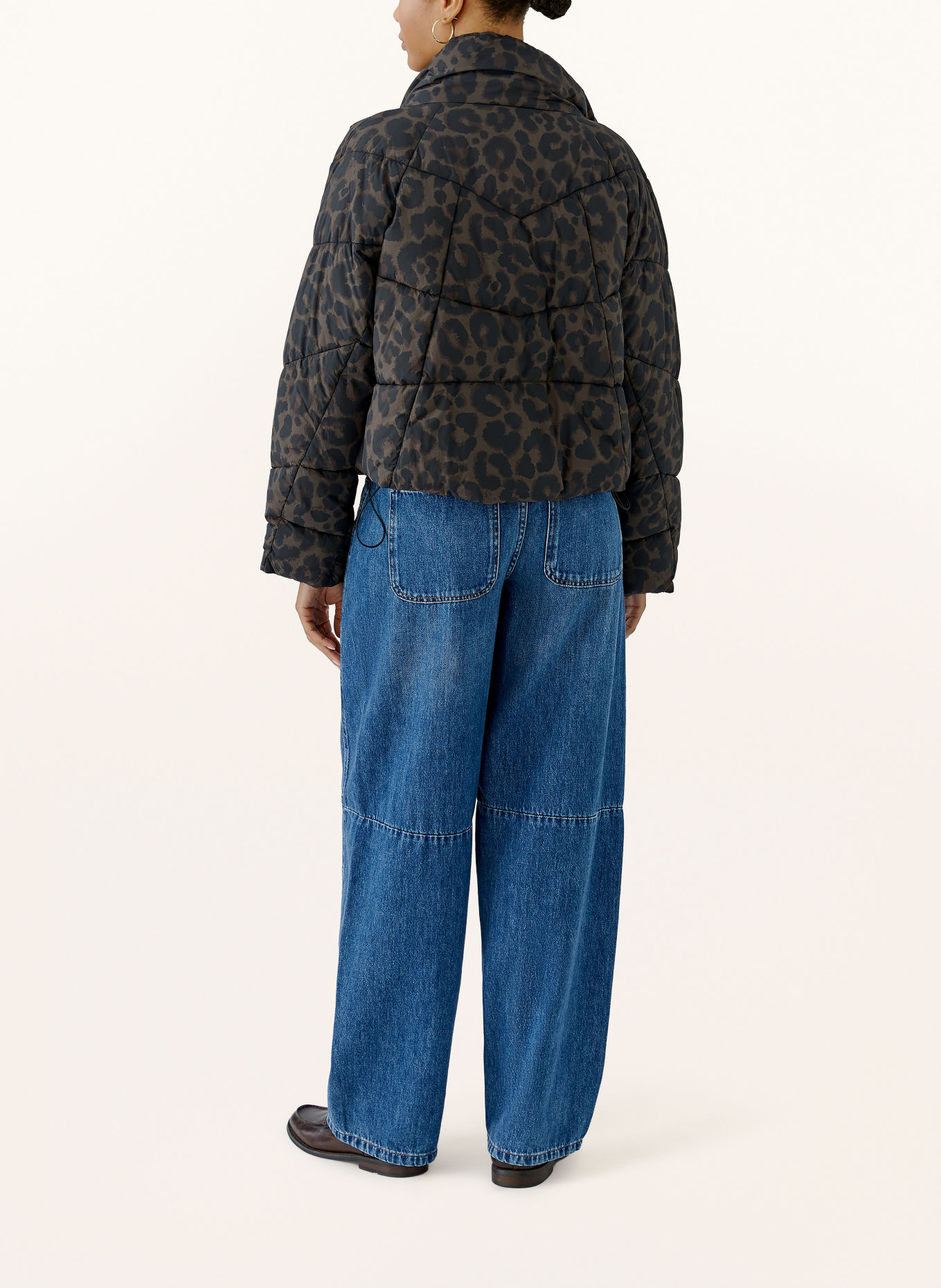 Oui Steppjacke: DUNKELBRAUN / SCHWARZ