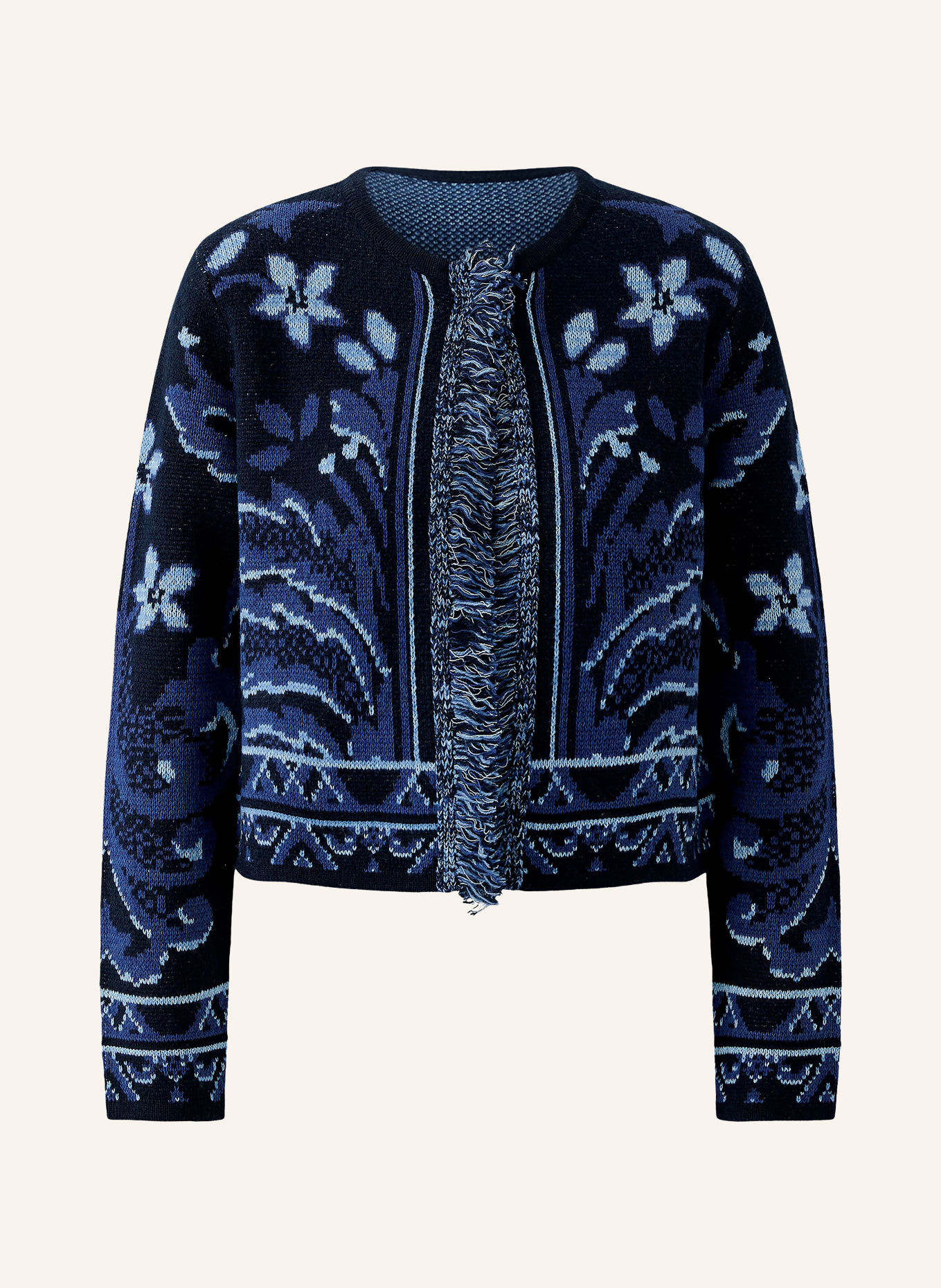 oui Pletený svetr s třpytivou přízí: TMAVĚ MODRÁ / TMAVĚ MODRÁ / MODRÁ