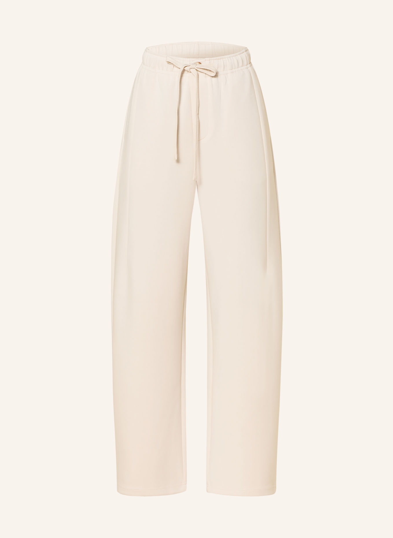 Oui Jersey trousers: ECRU