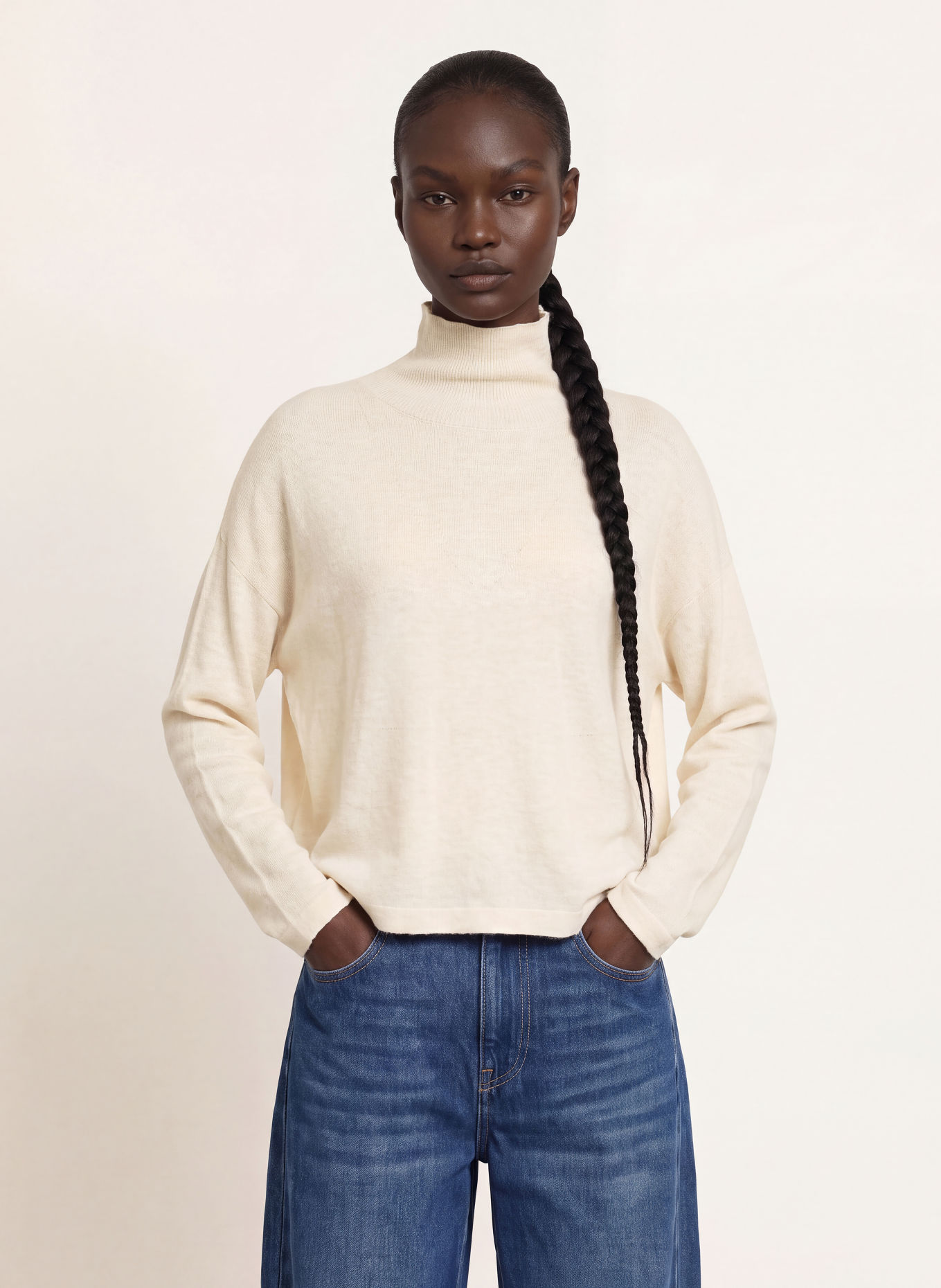 American Vintage TOIMA Sweater: CREAM