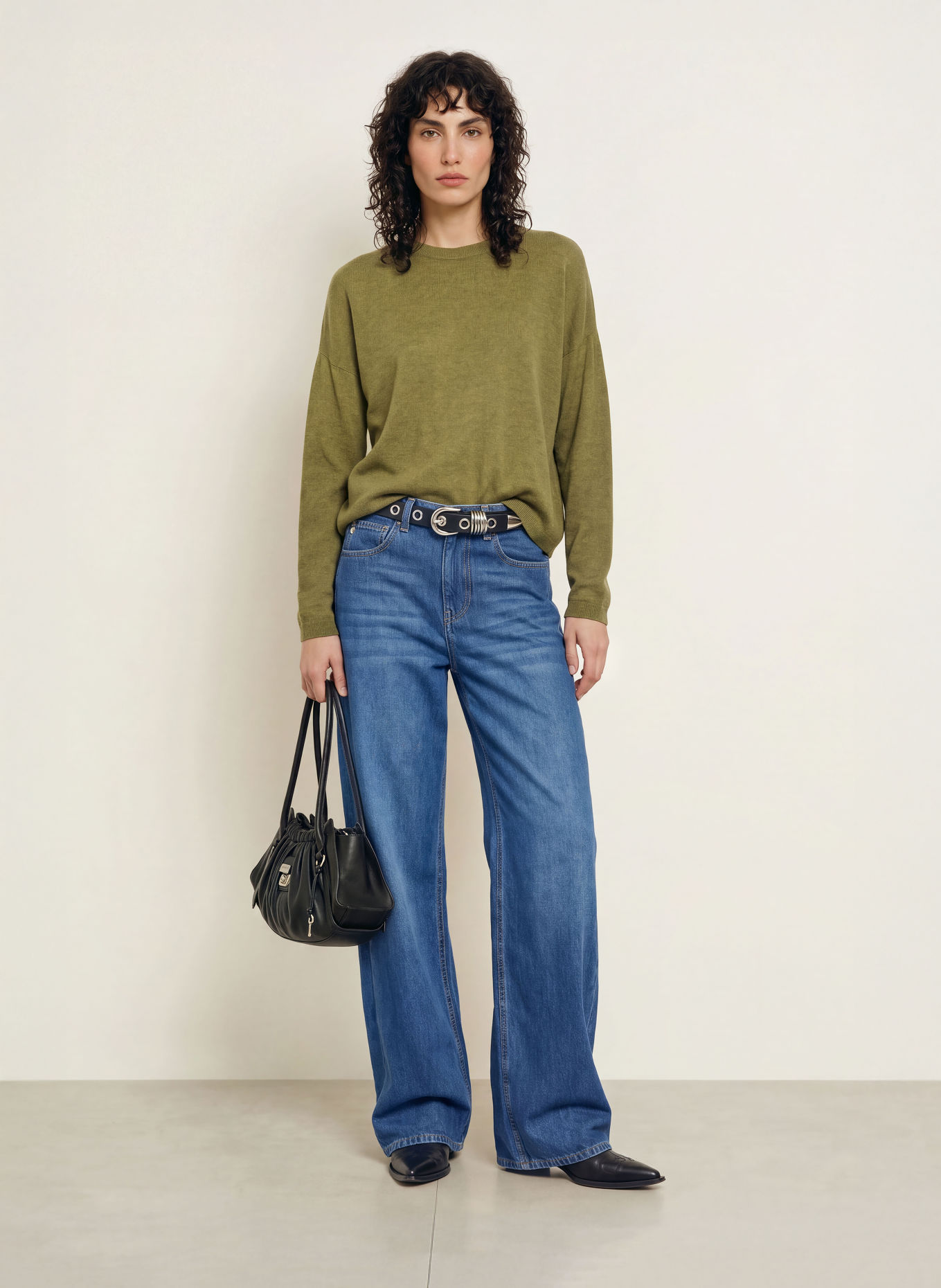 American Vintage TOIMA Sweater: OLIVE