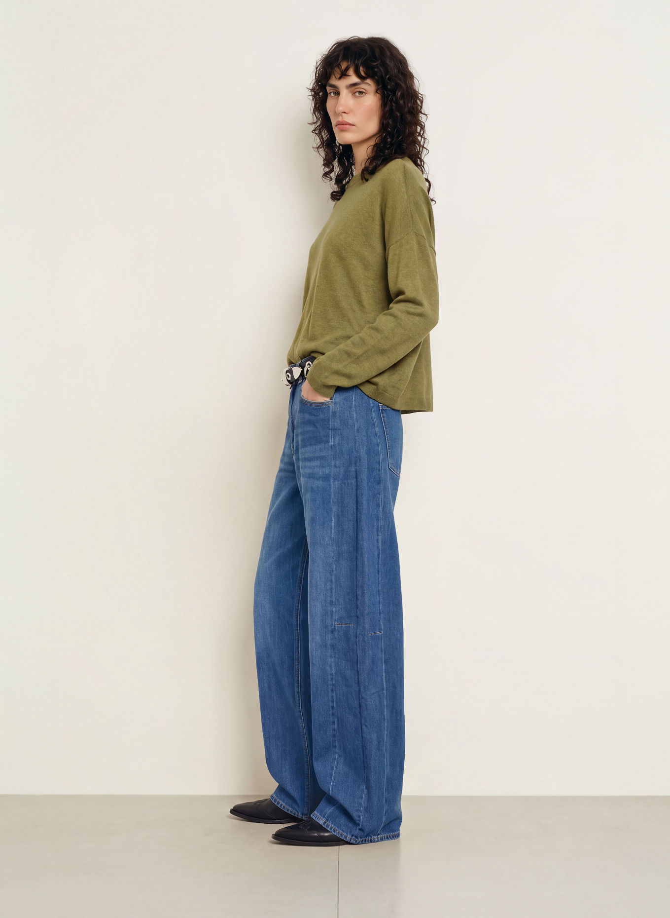 American Vintage TOIMA Sweater: OLIVE