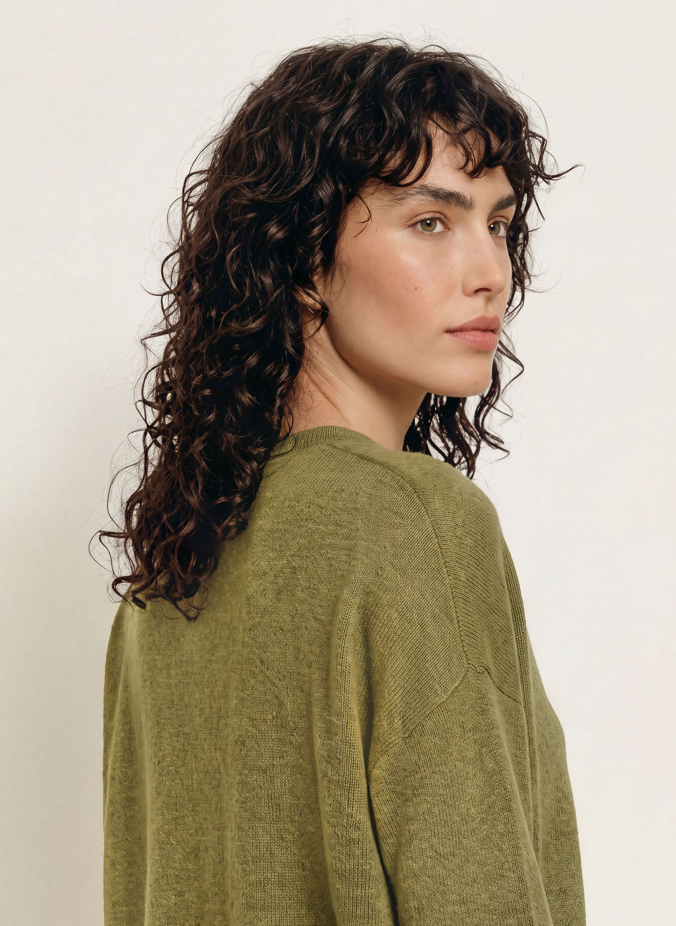 American Vintage TOIMA Sweater: OLIVE