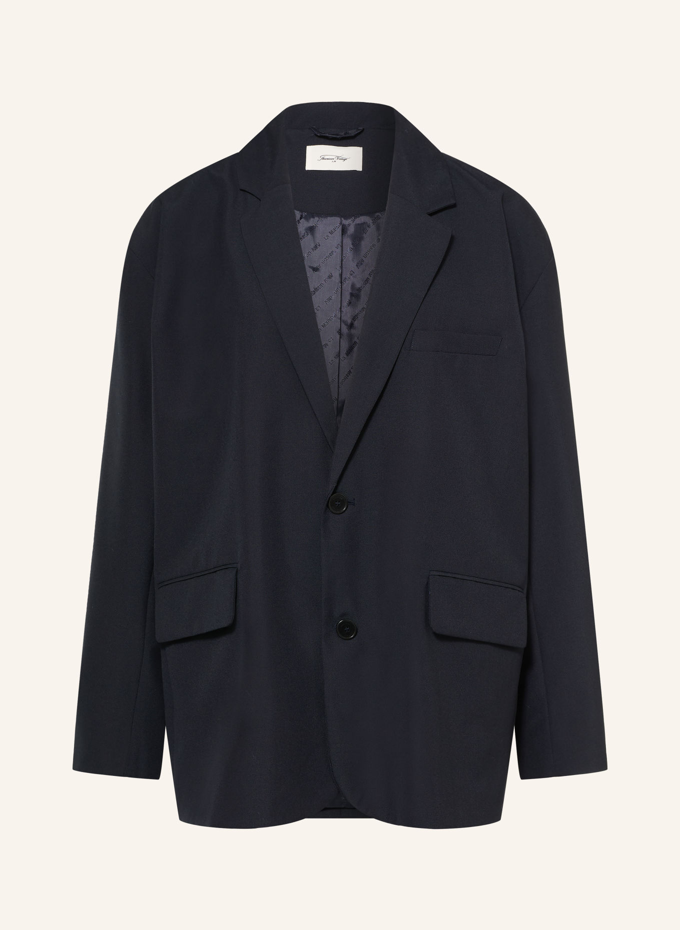 American Vintage Lange blazer AYANY: DONKERBLAUW