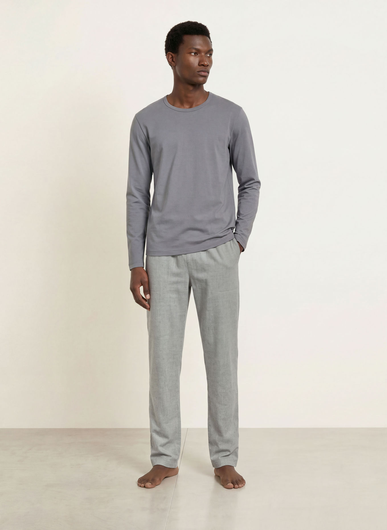 CALIDA Pyjamabroek RMX FLANELL MOOD van flanel: GRIJS
