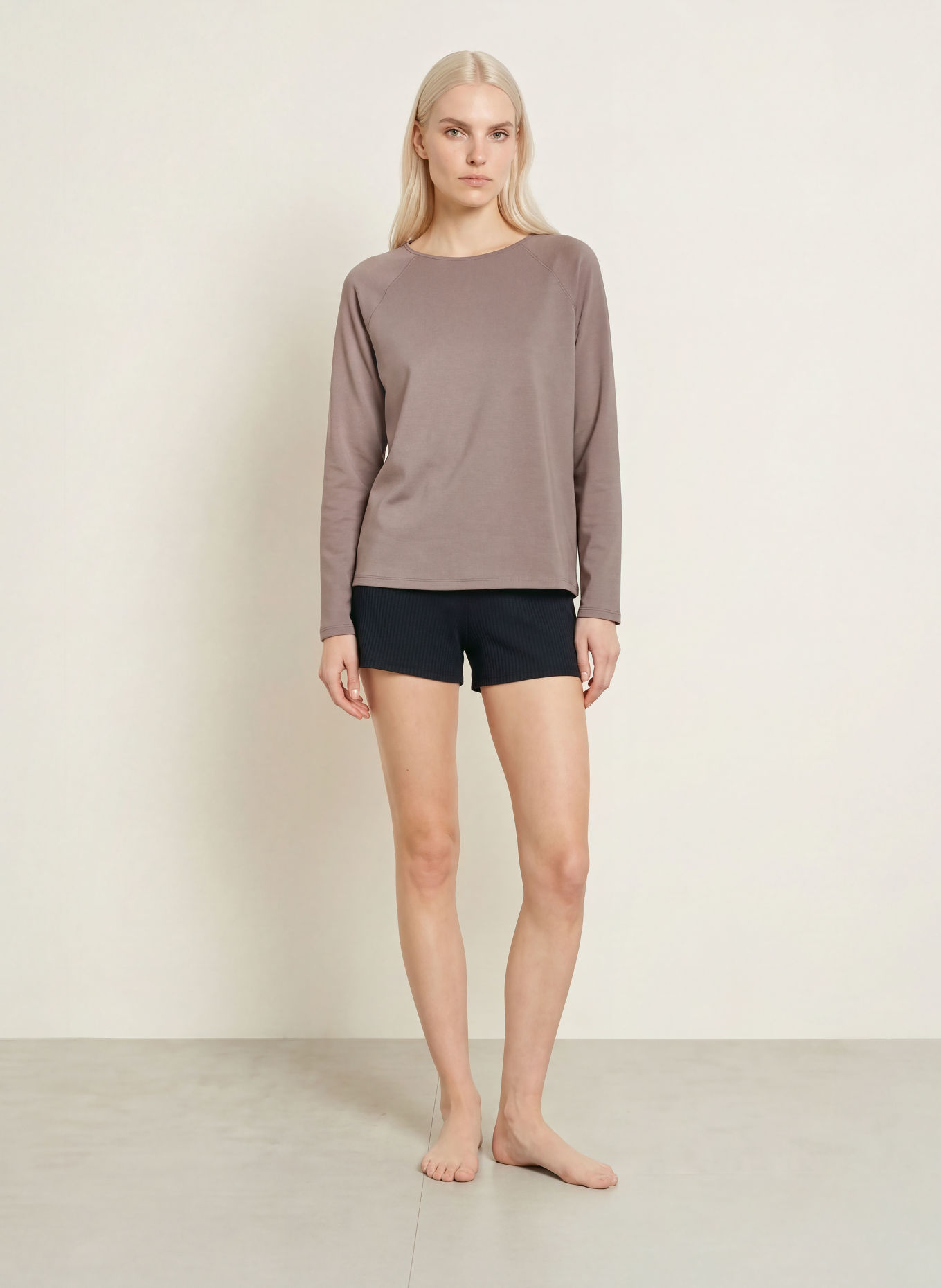 CALIDA Schlafshirt ALPINE M&M: TAUPE