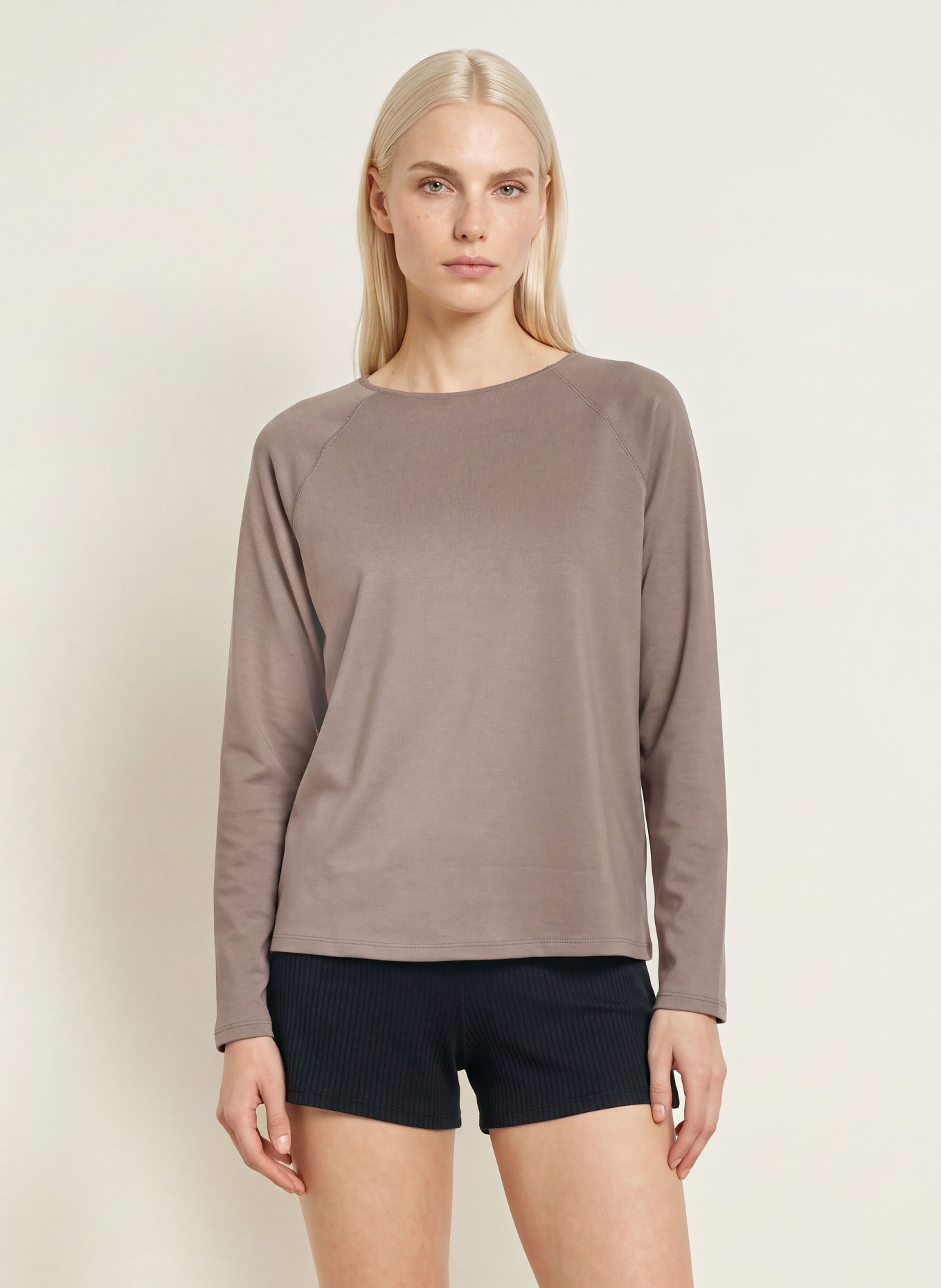 CALIDA Schlafshirt ALPINE M&M: TAUPE