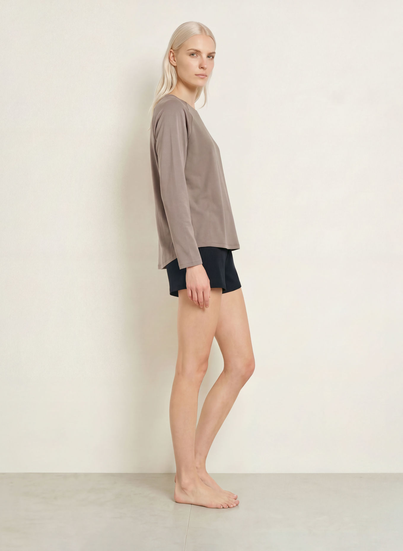 CALIDA Schlafshirt ALPINE M&M: TAUPE