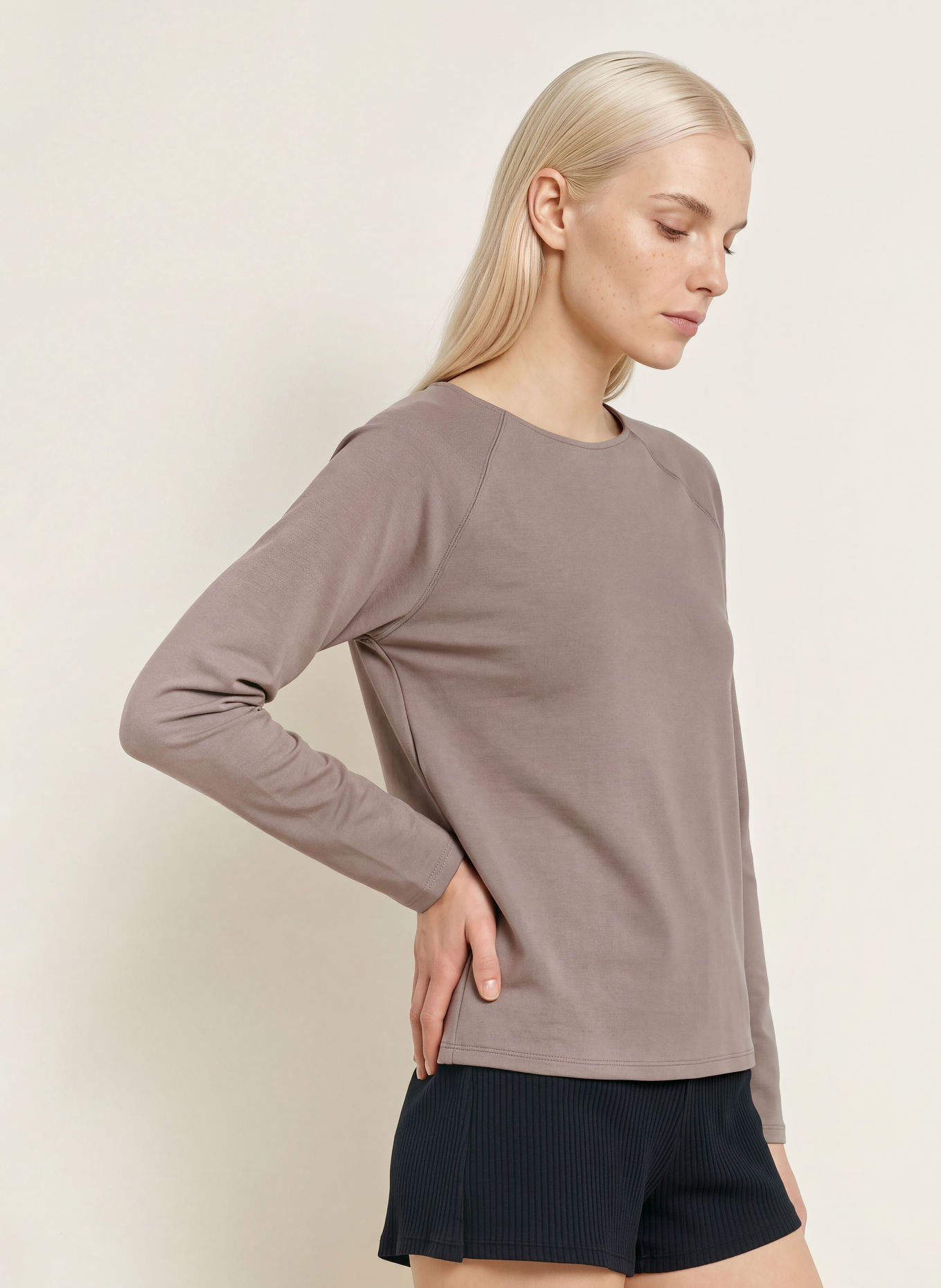CALIDA Schlafshirt ALPINE M&M: TAUPE