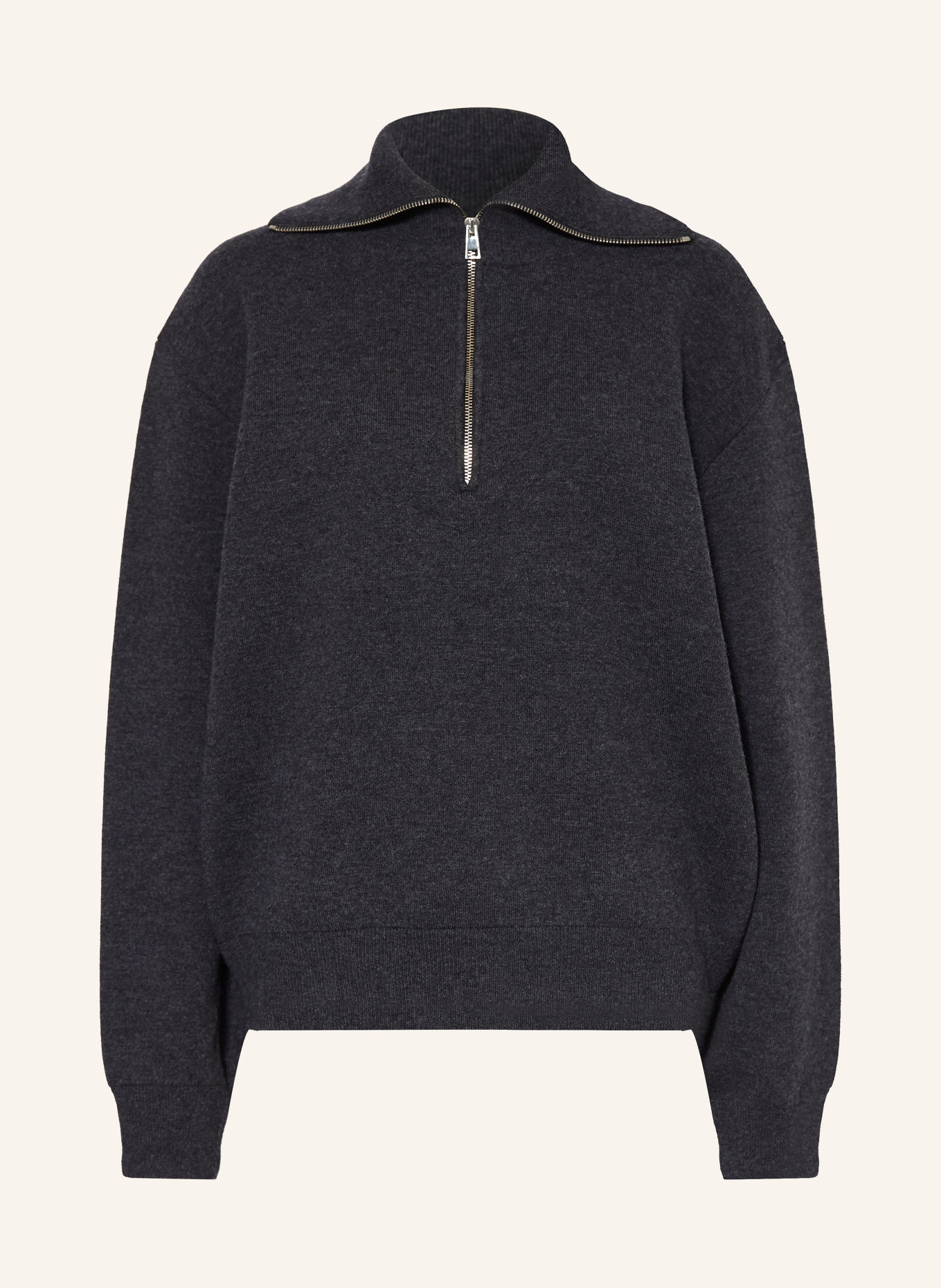 RÓHE Half-zip sweater: DARK GRAY
