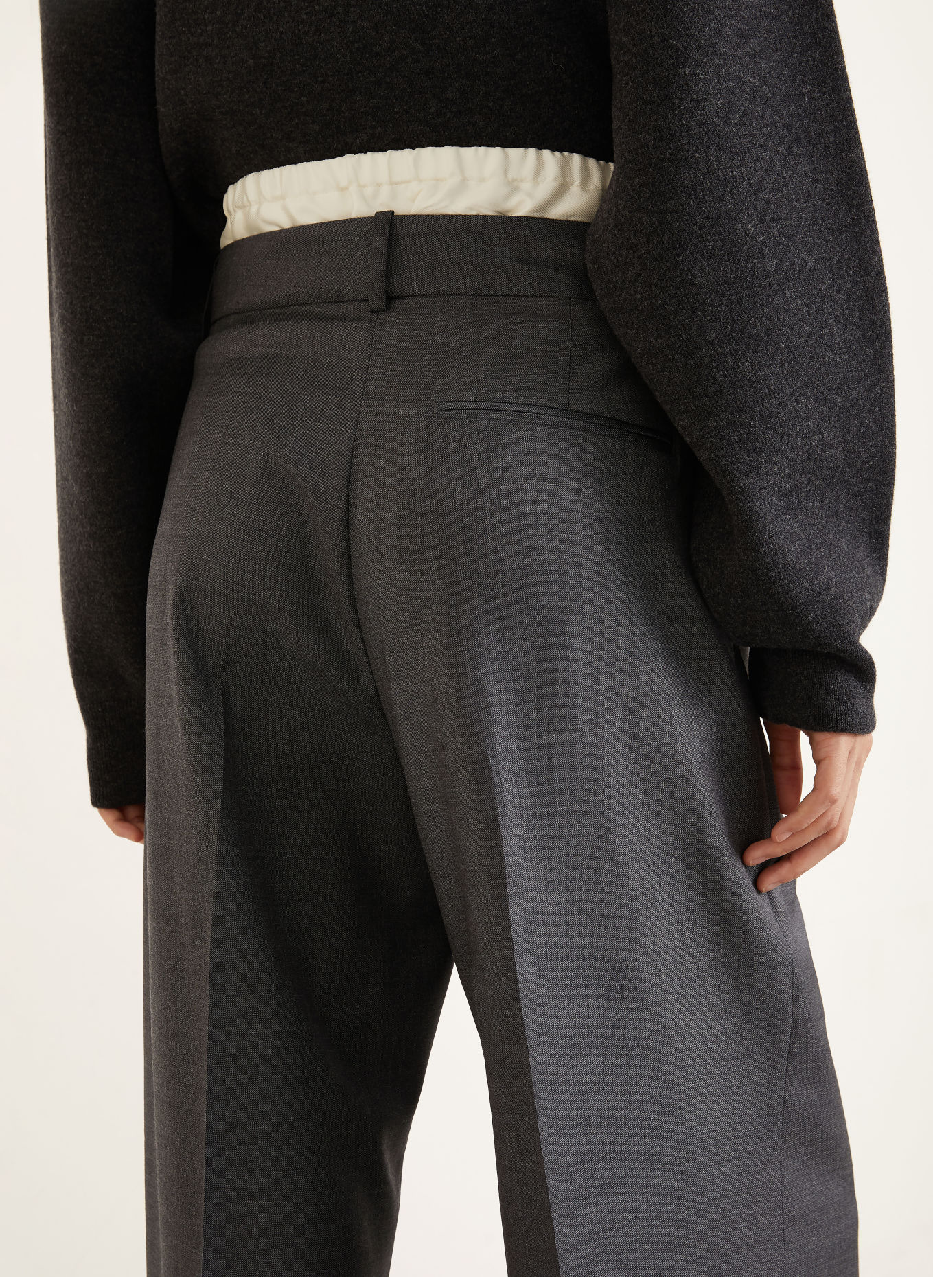 RÓHE Marlenehose: DUNKELGRAU / CREME