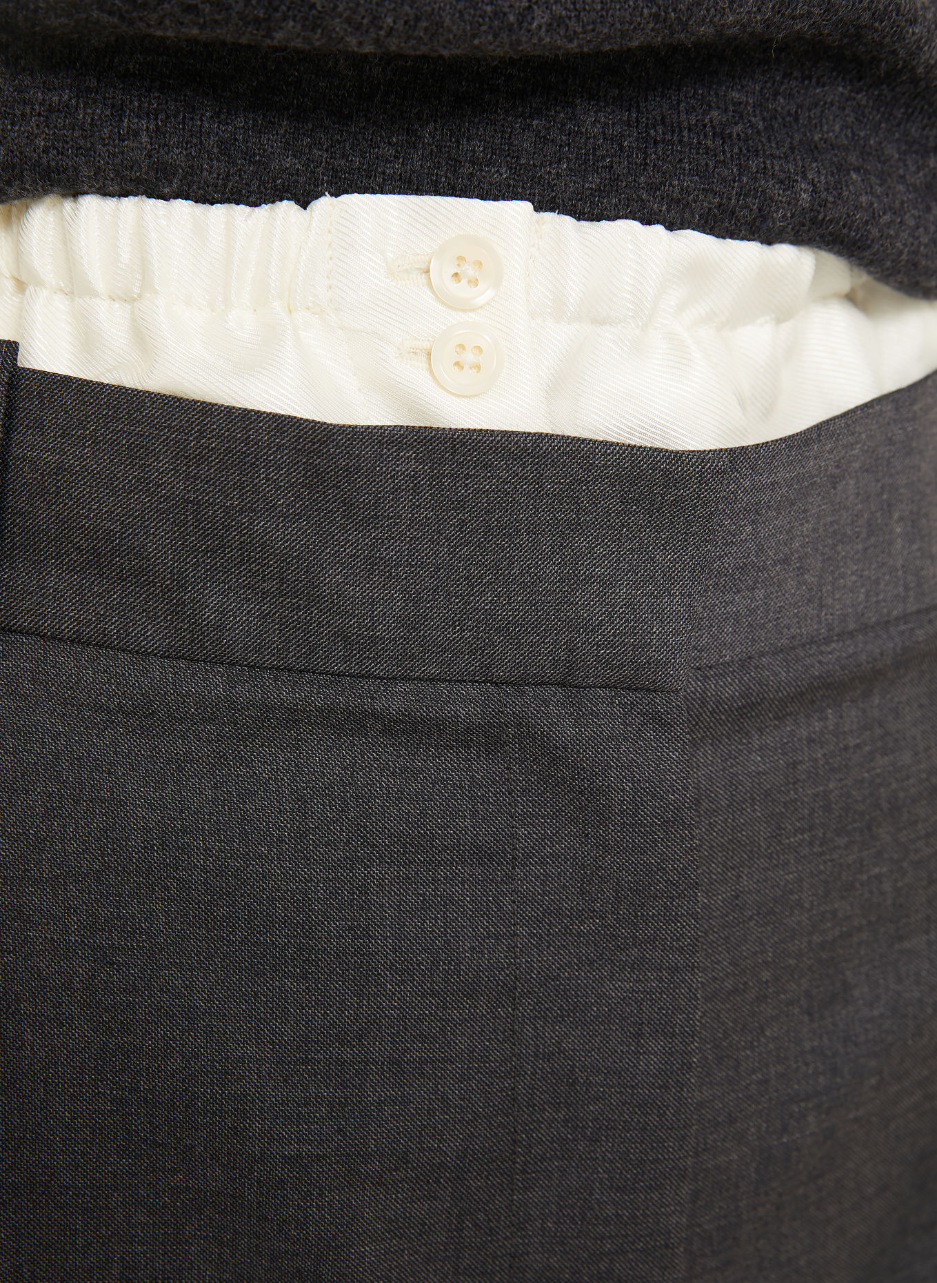 RÓHE Marlenehose: DUNKELGRAU / CREME