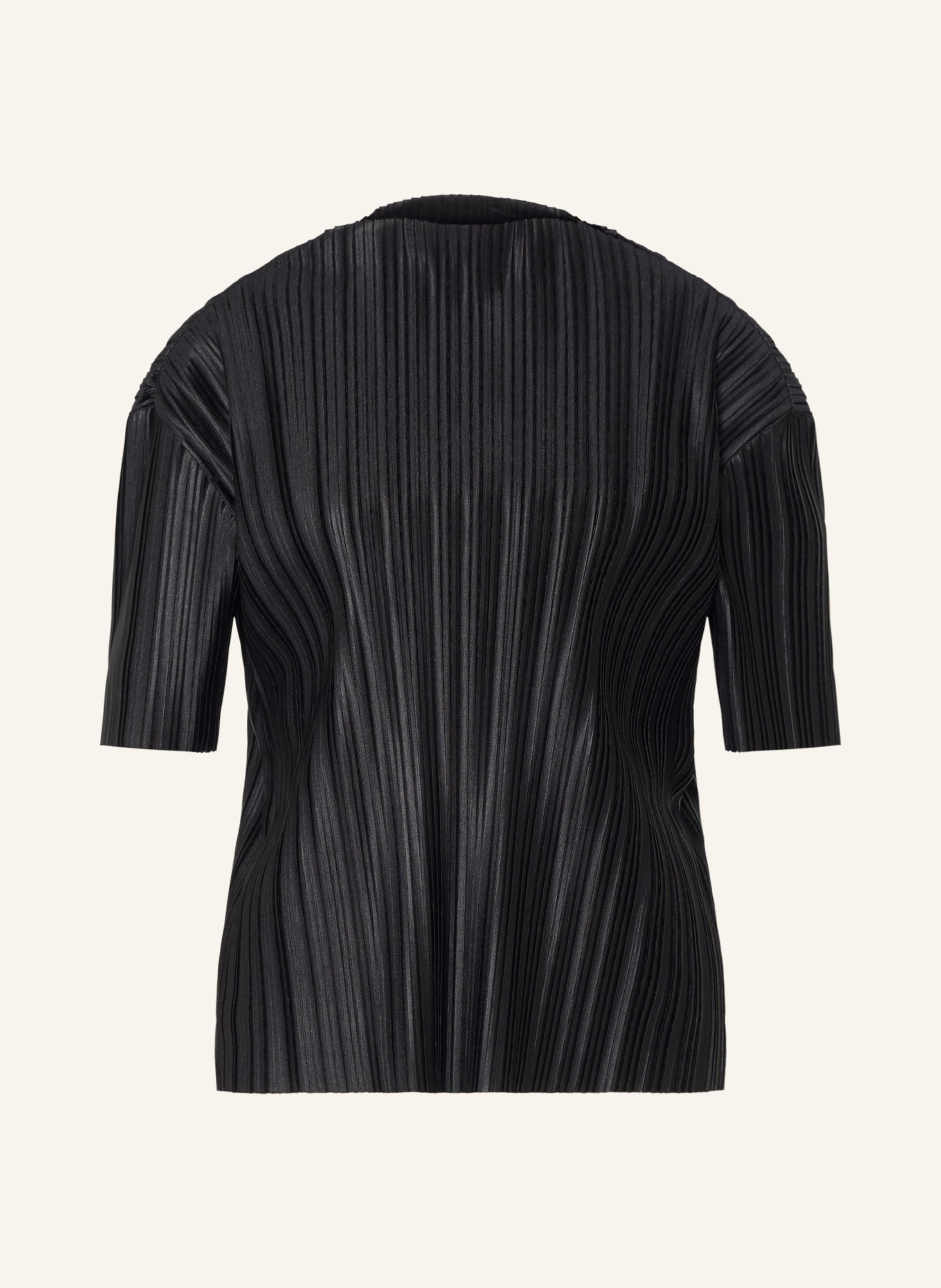 BOSS Blusenshirt EDIAMA mit Plissees: SCHWARZ