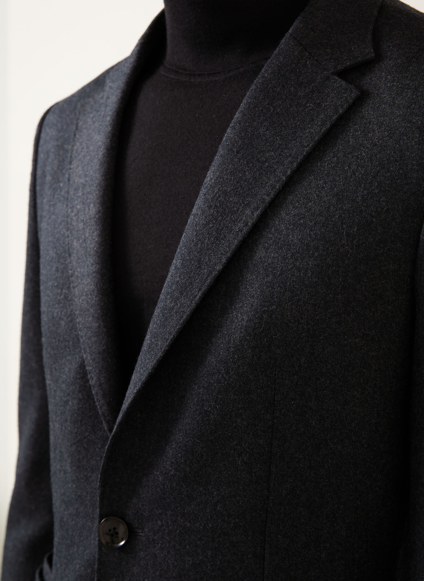 ZEGNA Veste en flanelle coupe extra slim: GRIS FONCÉ