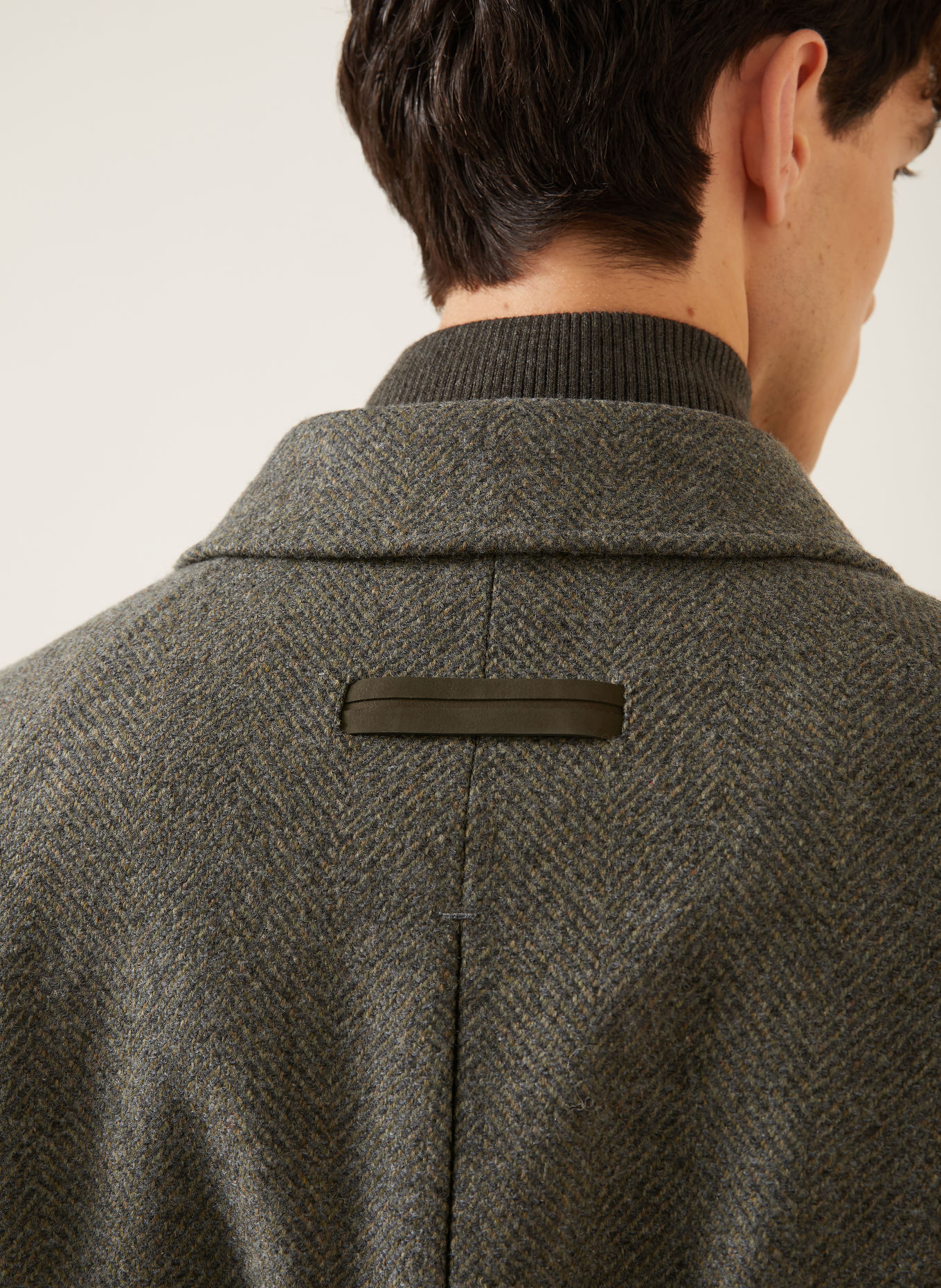 ZEGNA Płaszcz z kaszmiru: OLIWKOWY / SZARY
