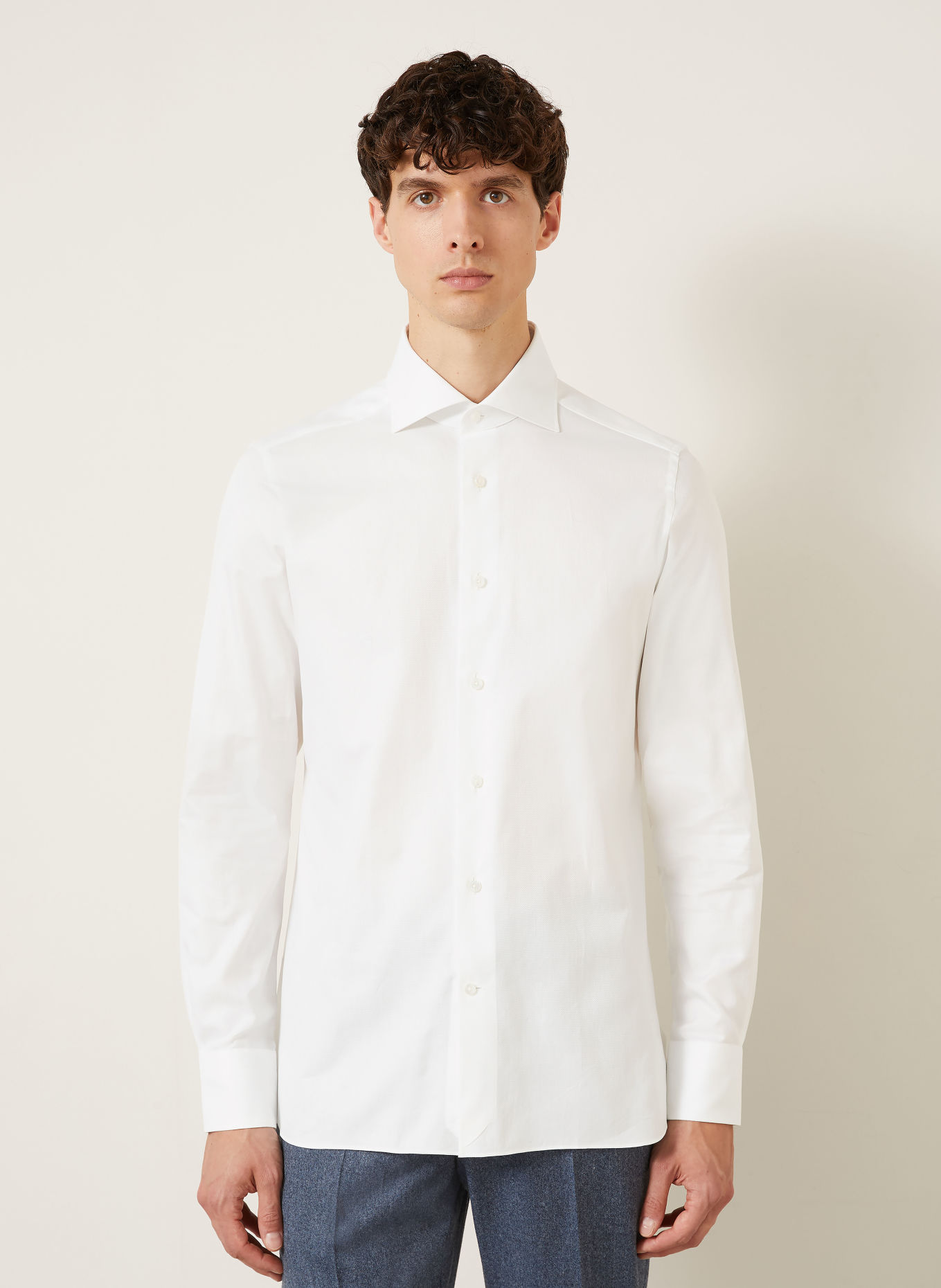 ZEGNA Chemise coupe slim: BLANC