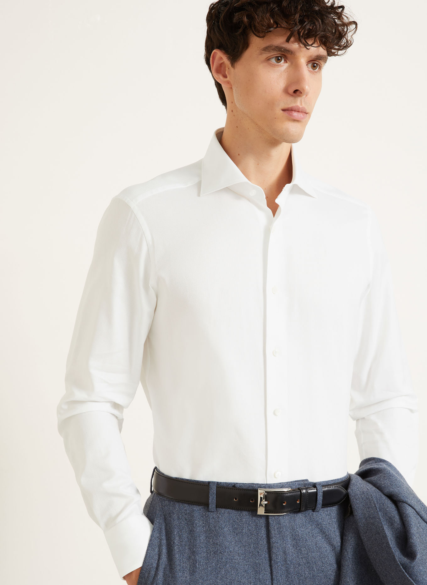 ZEGNA Chemise coupe slim: BLANC