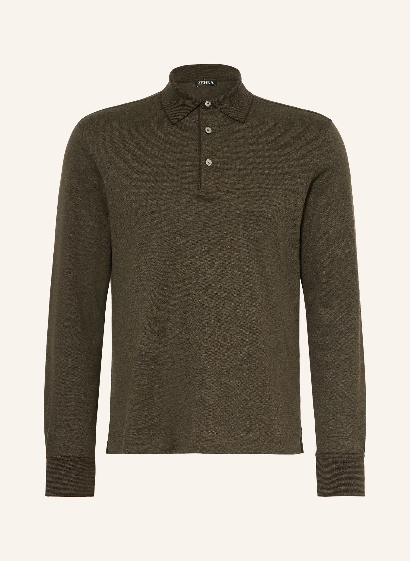 ZEGNA Jersey-Poloshirt: DUNKELGRÜN