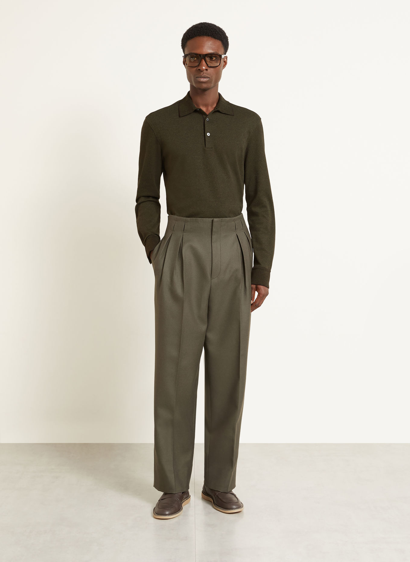 ZEGNA Jersey-Poloshirt: DUNKELGRÜN
