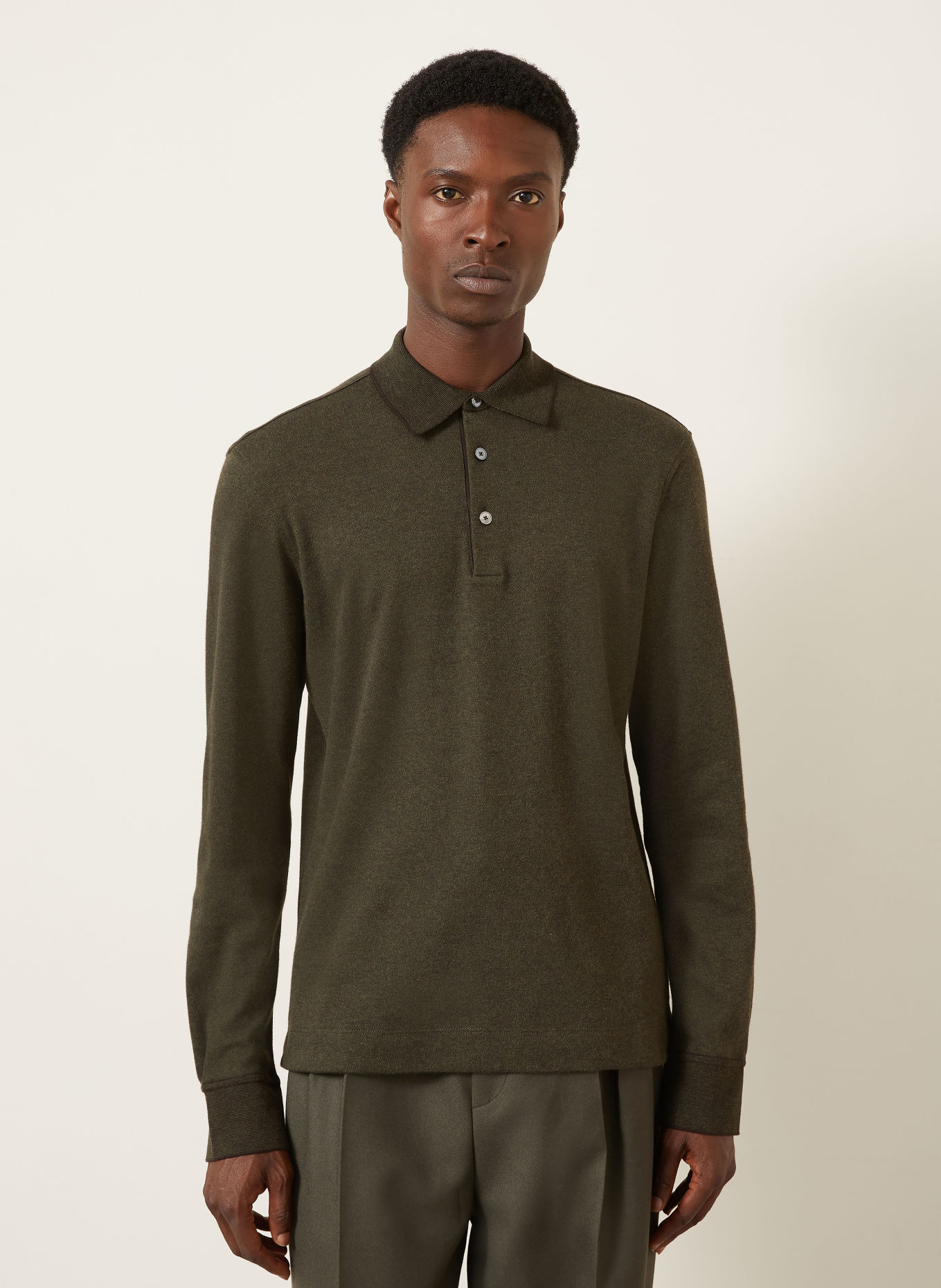ZEGNA Jersey-Poloshirt: DUNKELGRÜN
